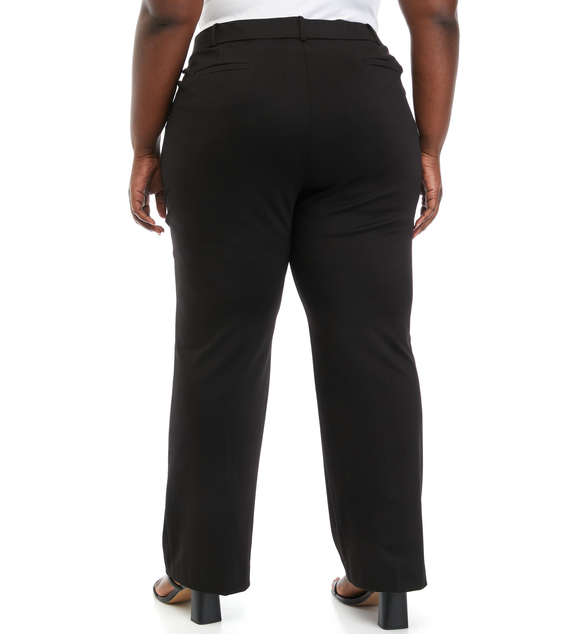 Plus Size Pull On Ponte Bootcut Pants