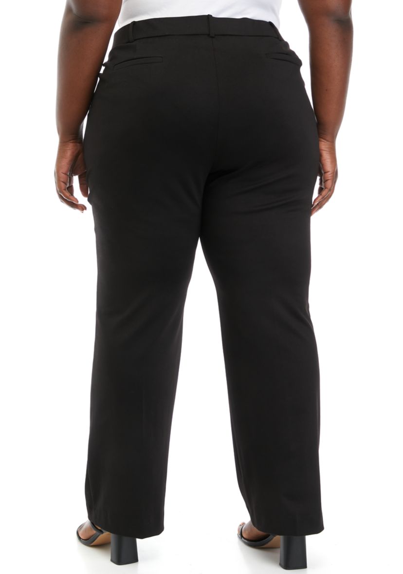 Plus Size Pull On Ponte Bootcut Pants