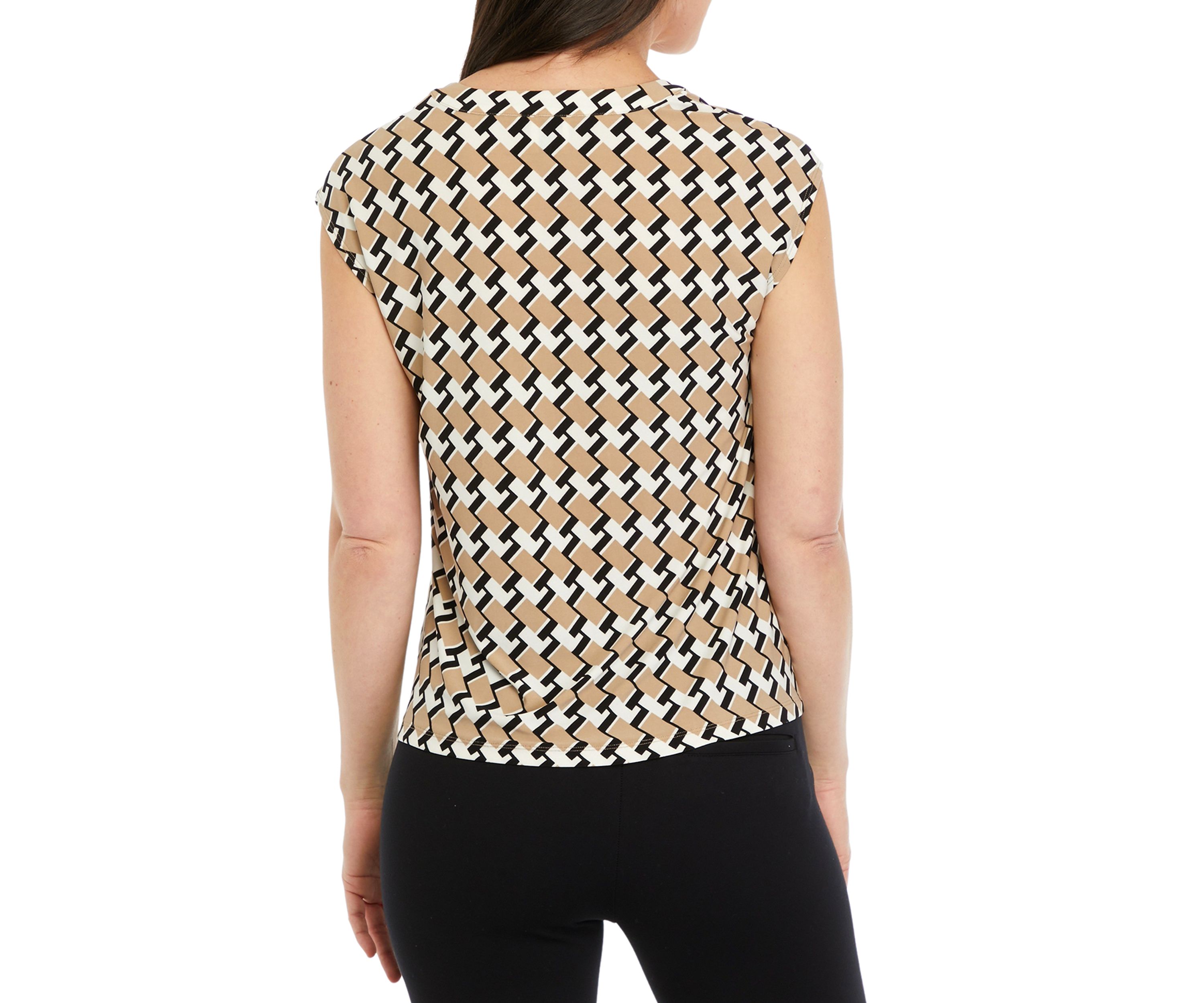 Petite Printed Dolman Sleeve Blouse