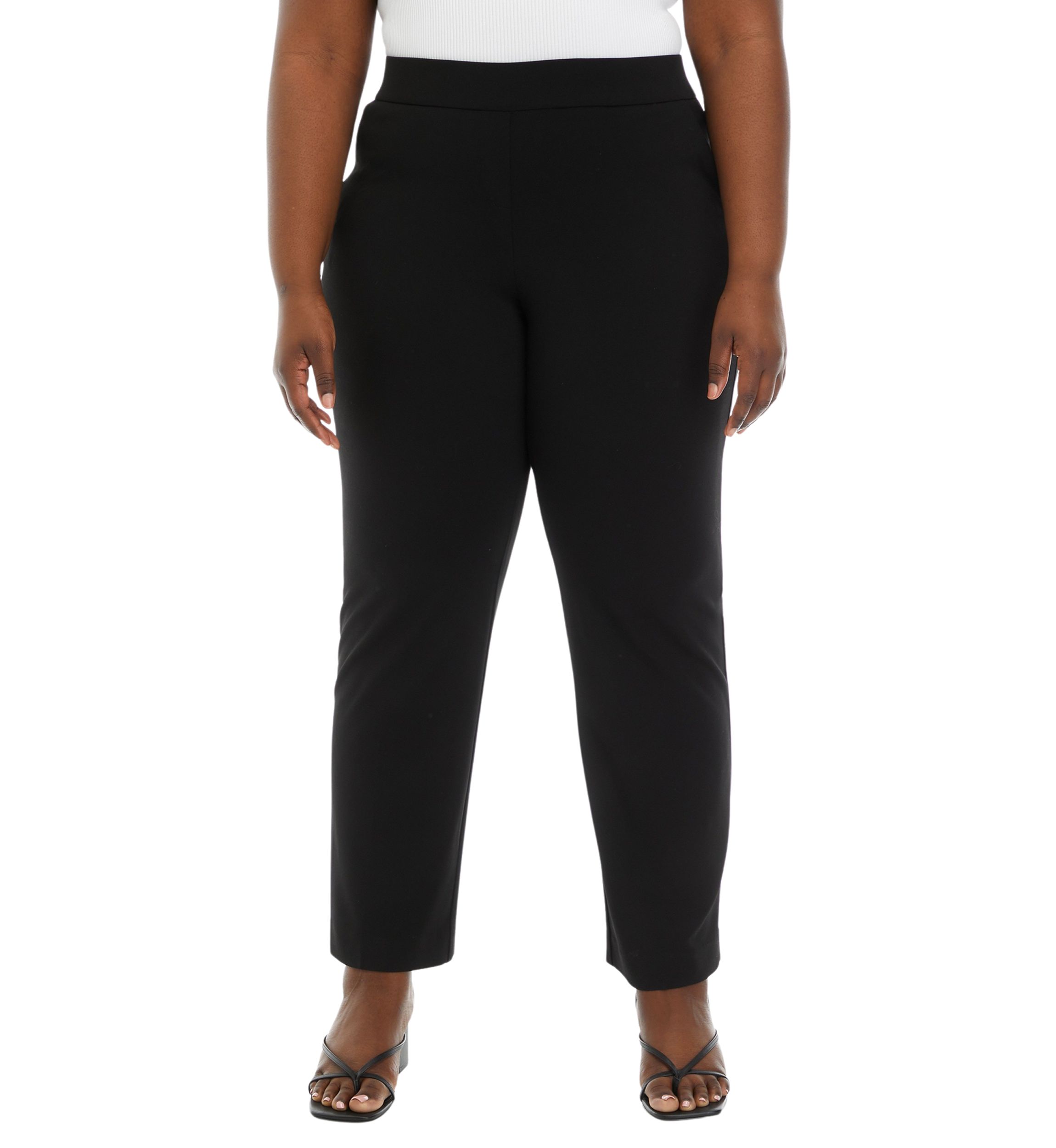 Plus Size Pull On Slash Pocket Trouser Pants