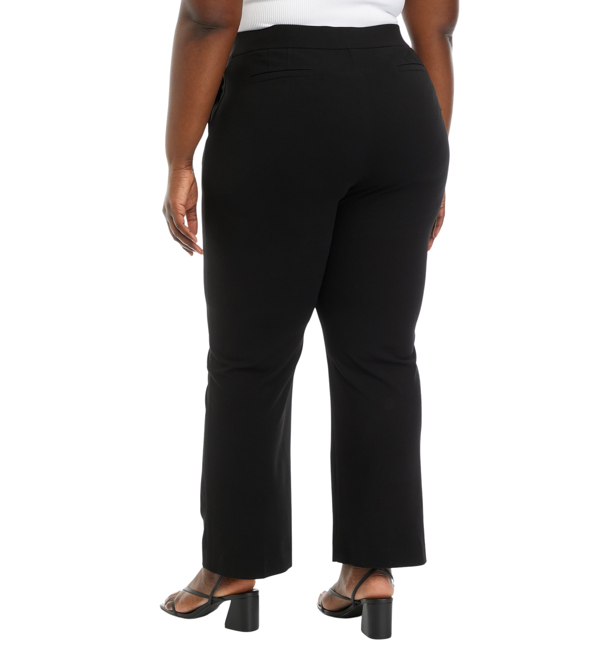 Plus Size Pull On Slash Pocket Trouser Pants