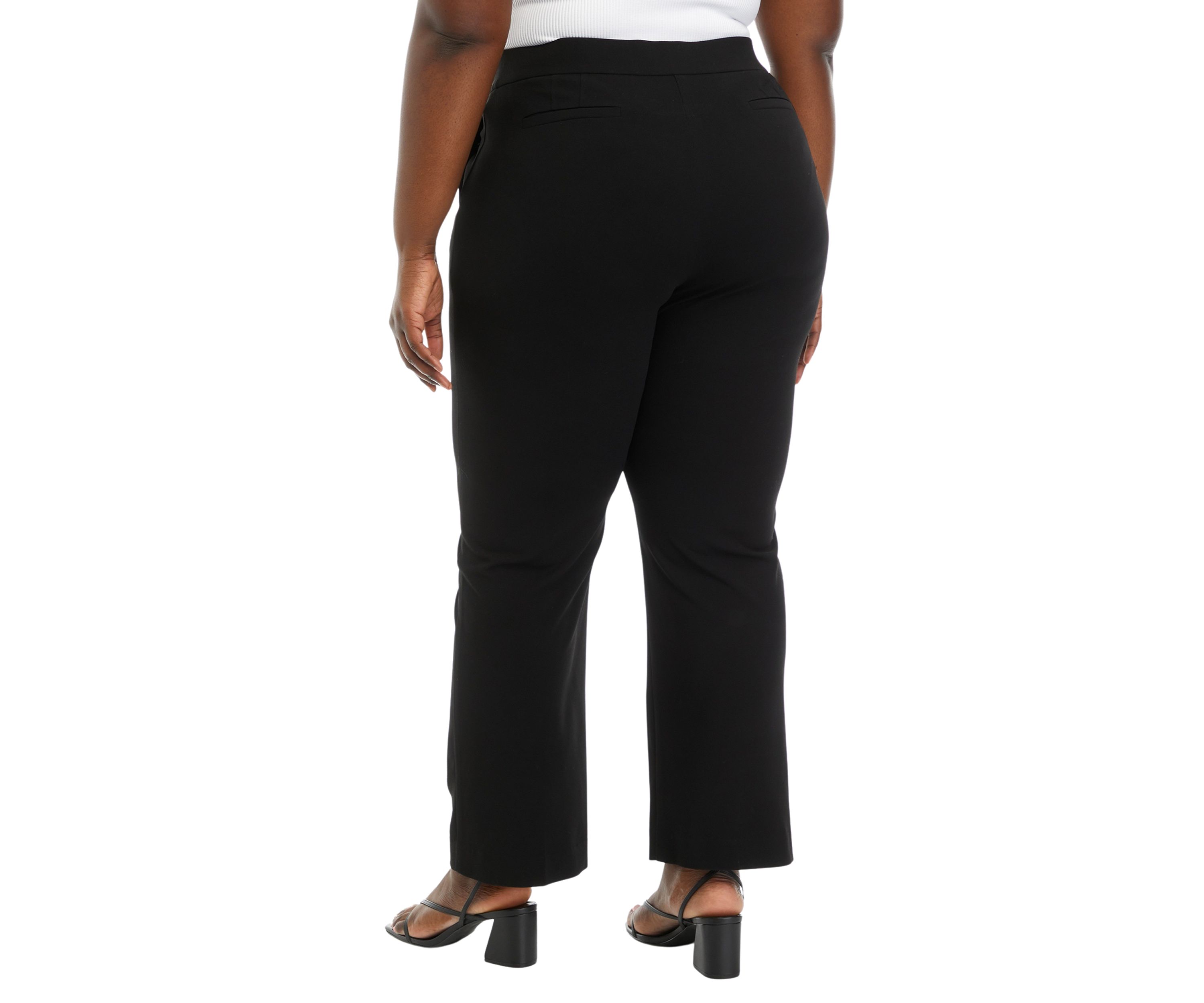 Plus Size Pull On Slash Pocket Trouser Pants