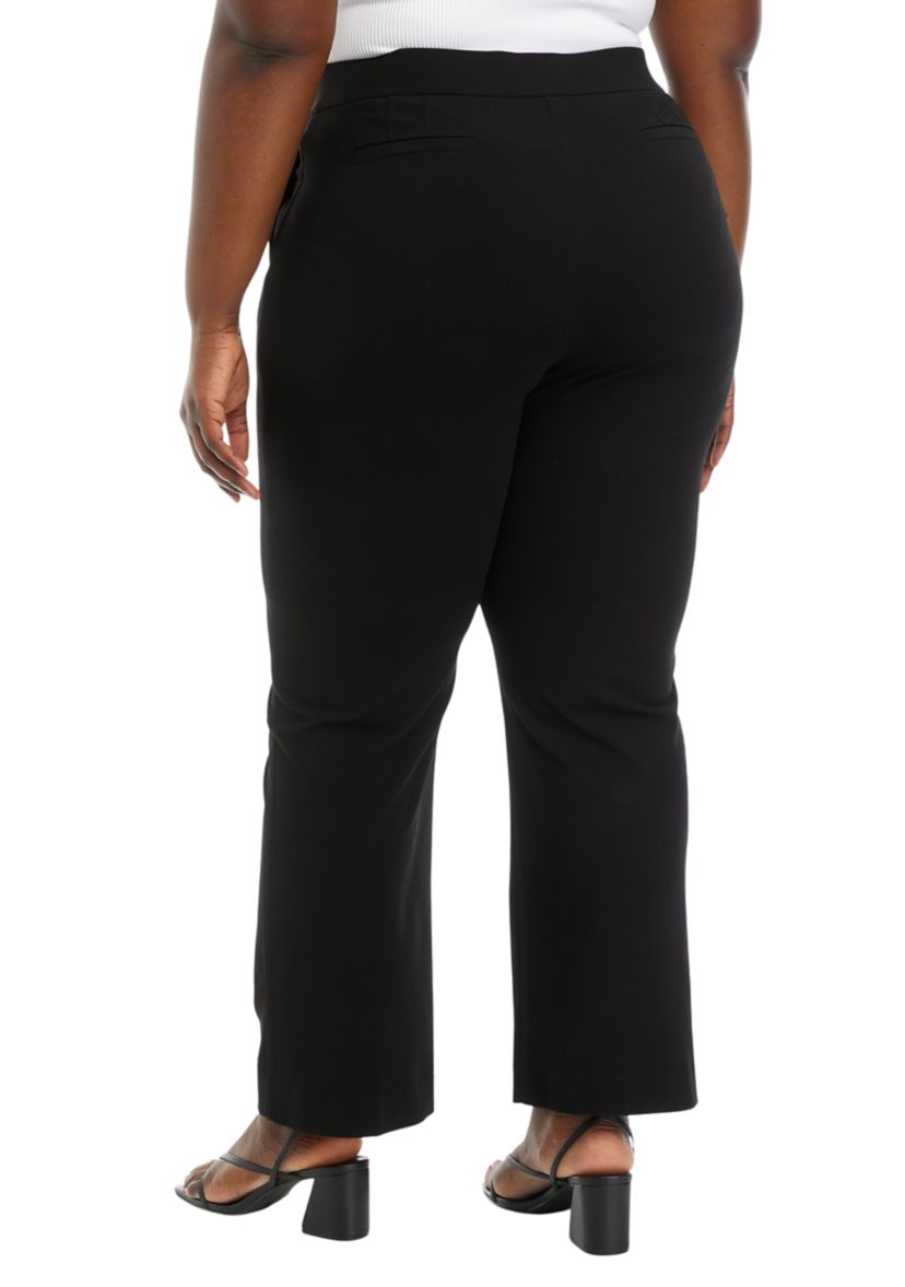 Plus Size Pull On Slash Pocket Trouser Pants