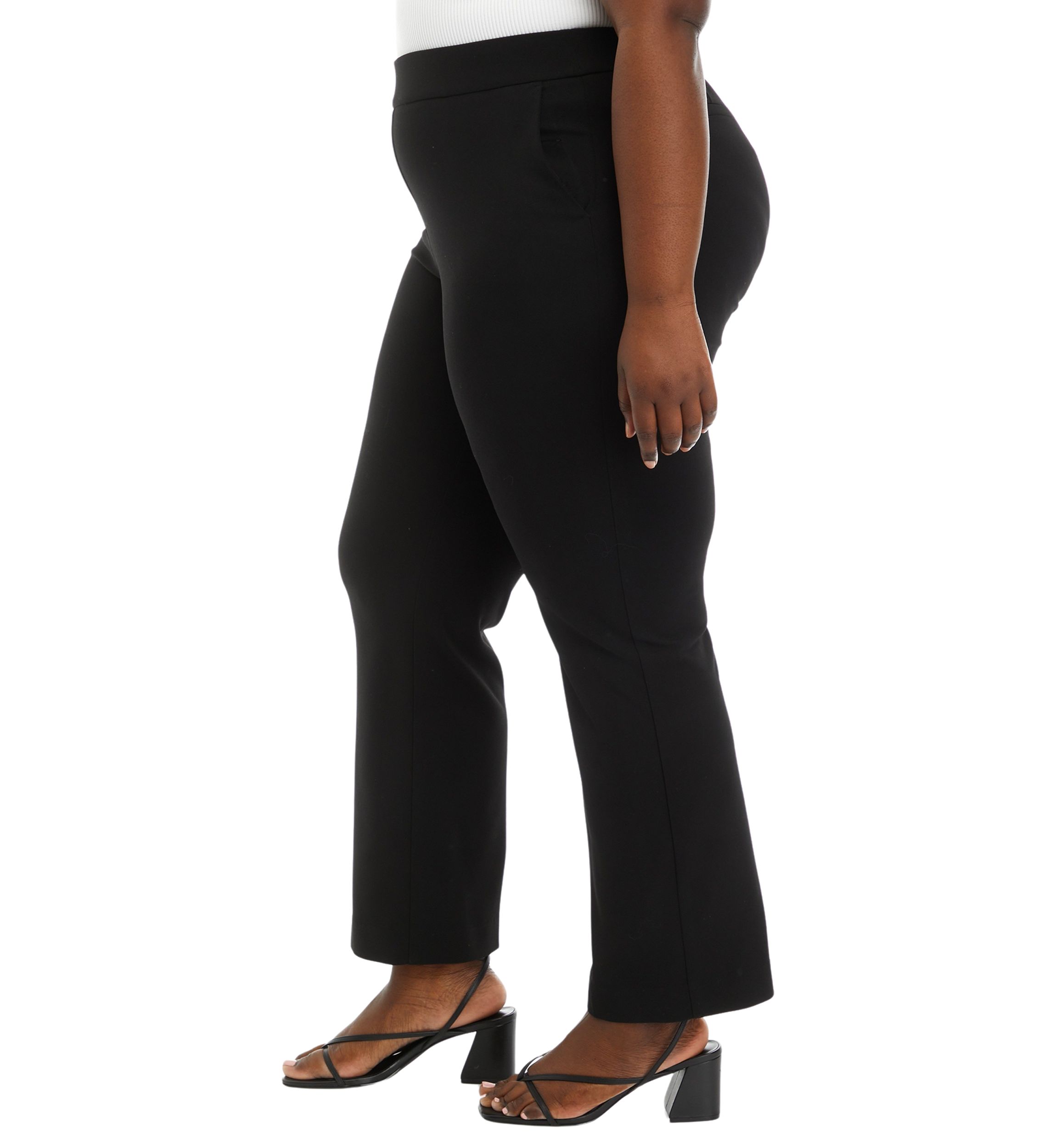Plus Size Pull On Slash Pocket Trouser Pants