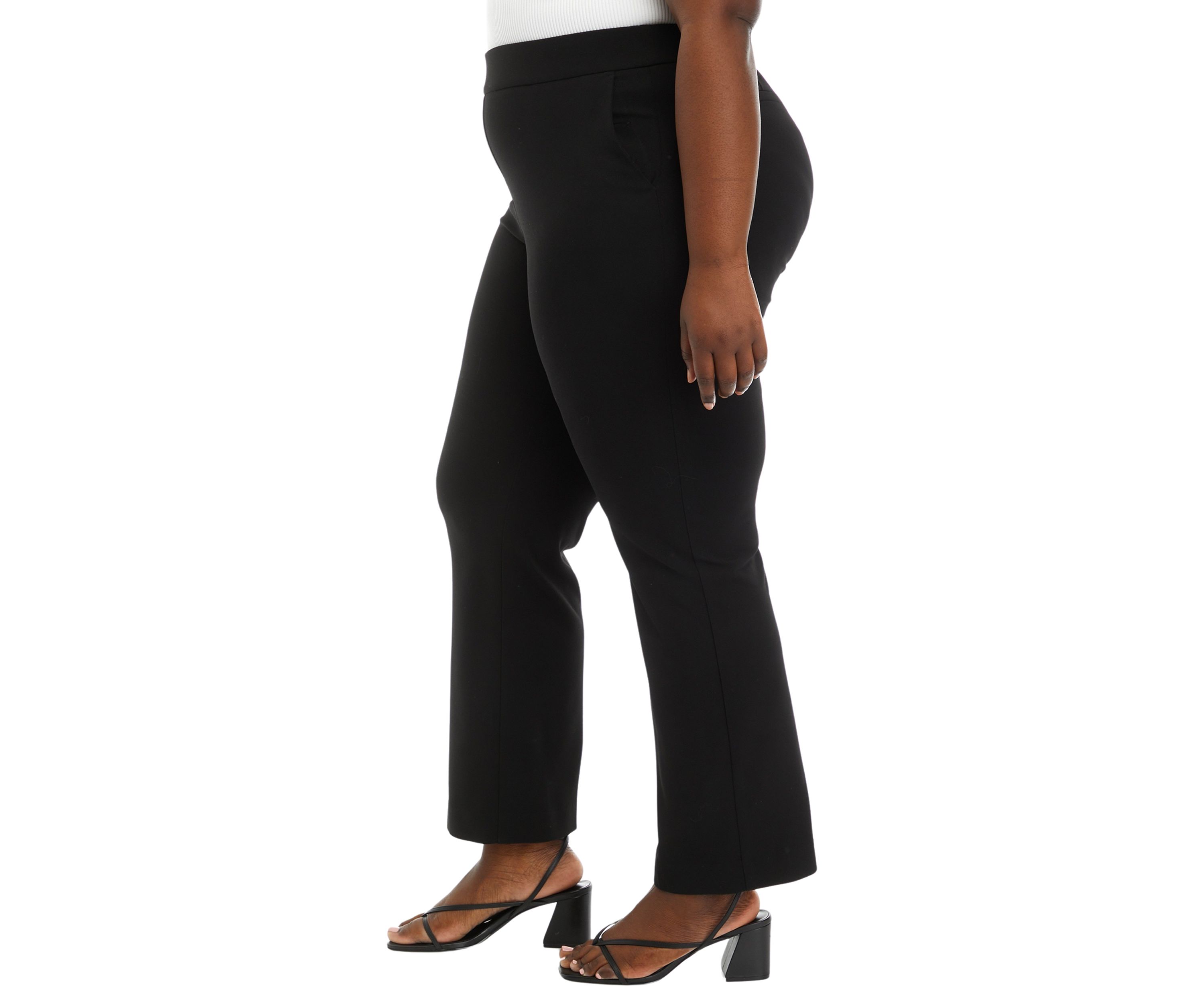Plus Size Pull On Slash Pocket Trouser Pants
