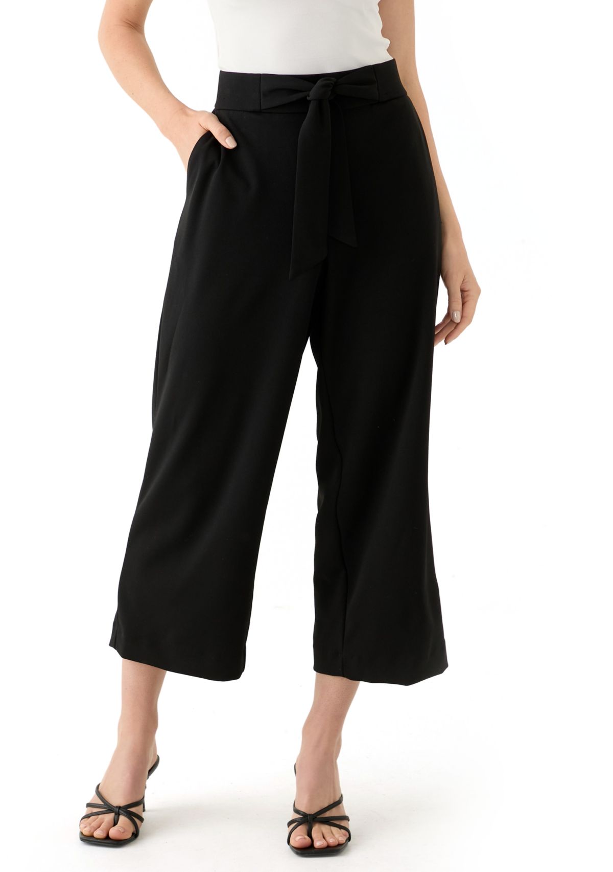 Petite Pull On Crepe Pants