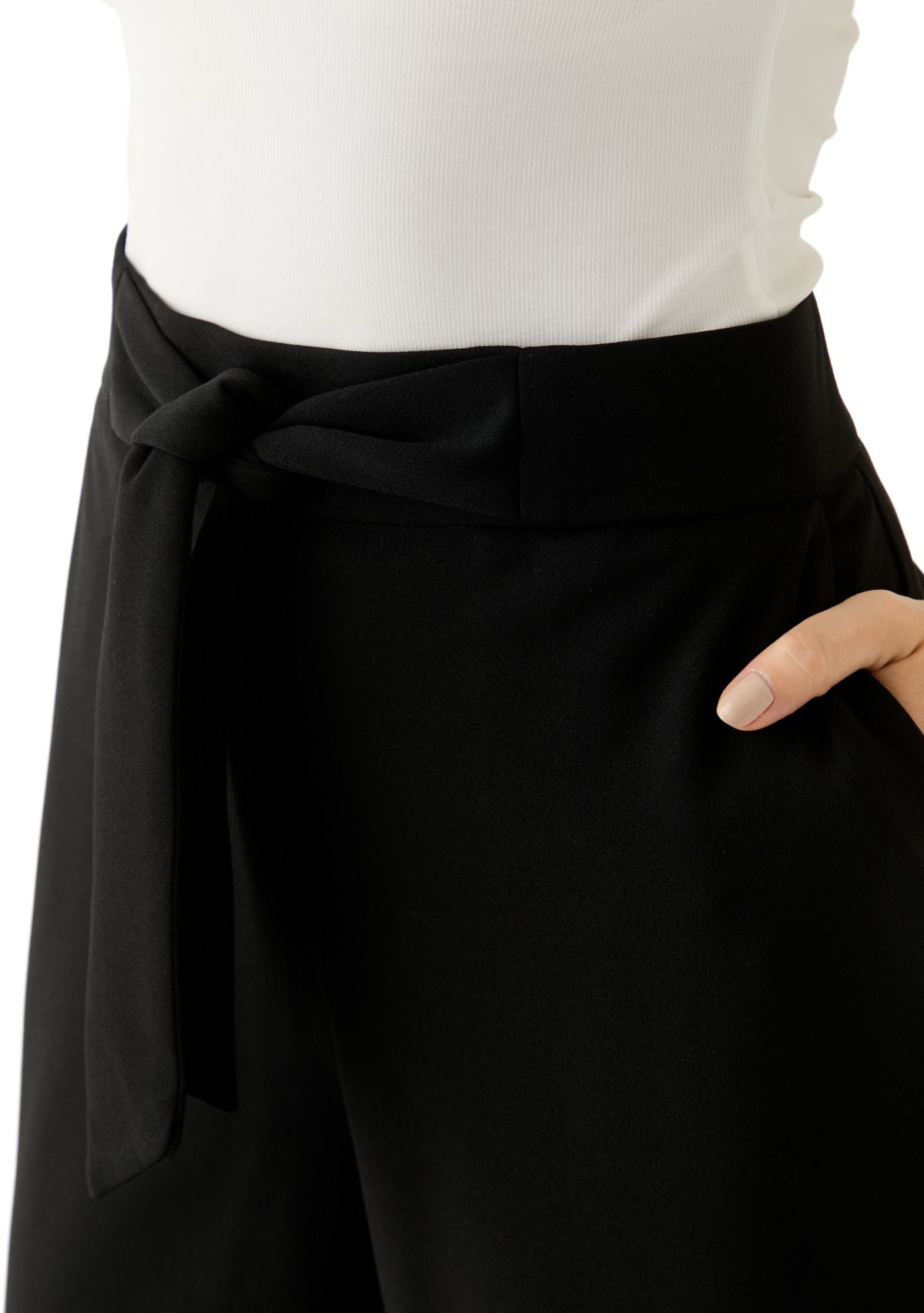 Petite Pull On Crepe Pants