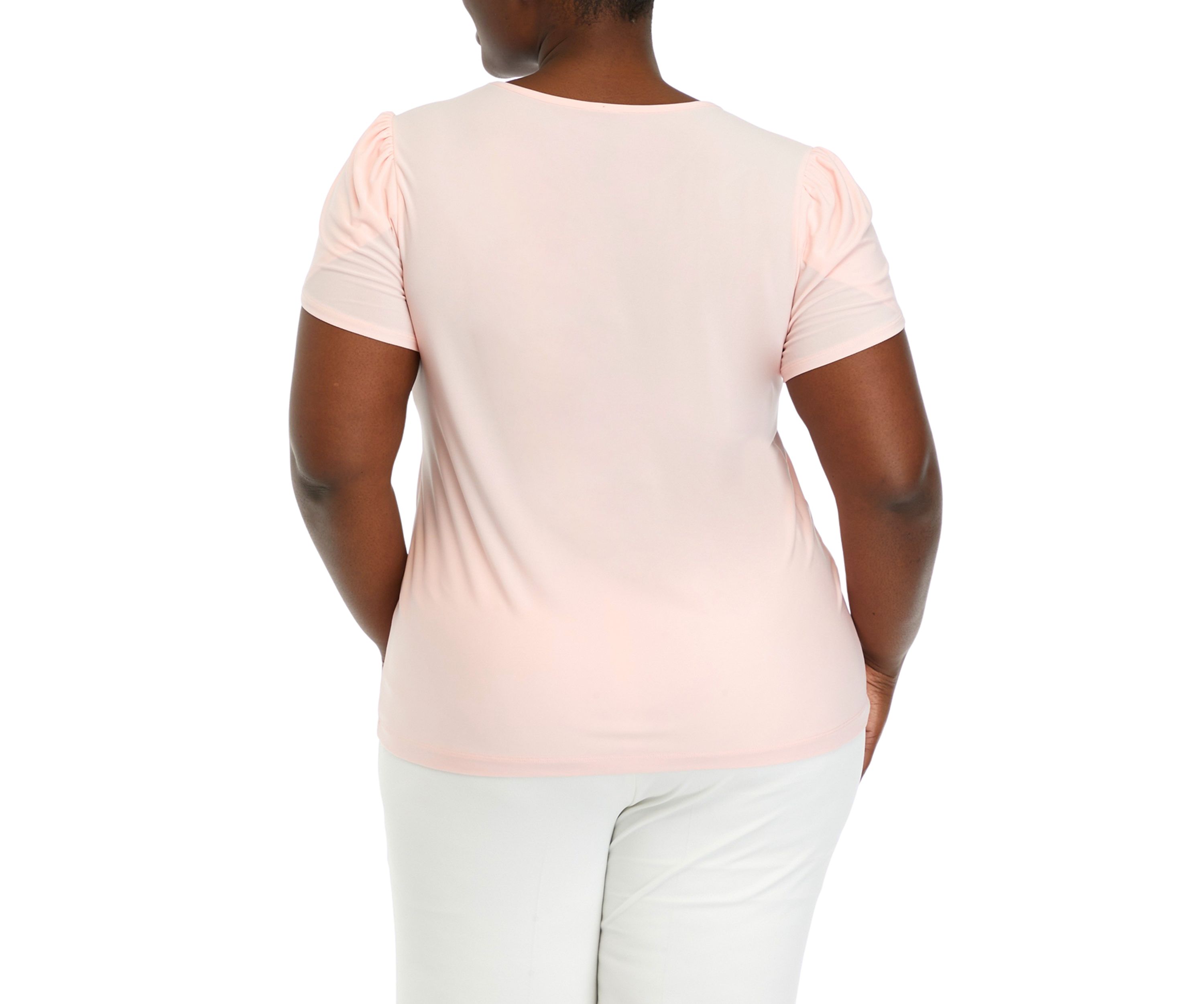 Plus Size Short Tulip Sleeve Top