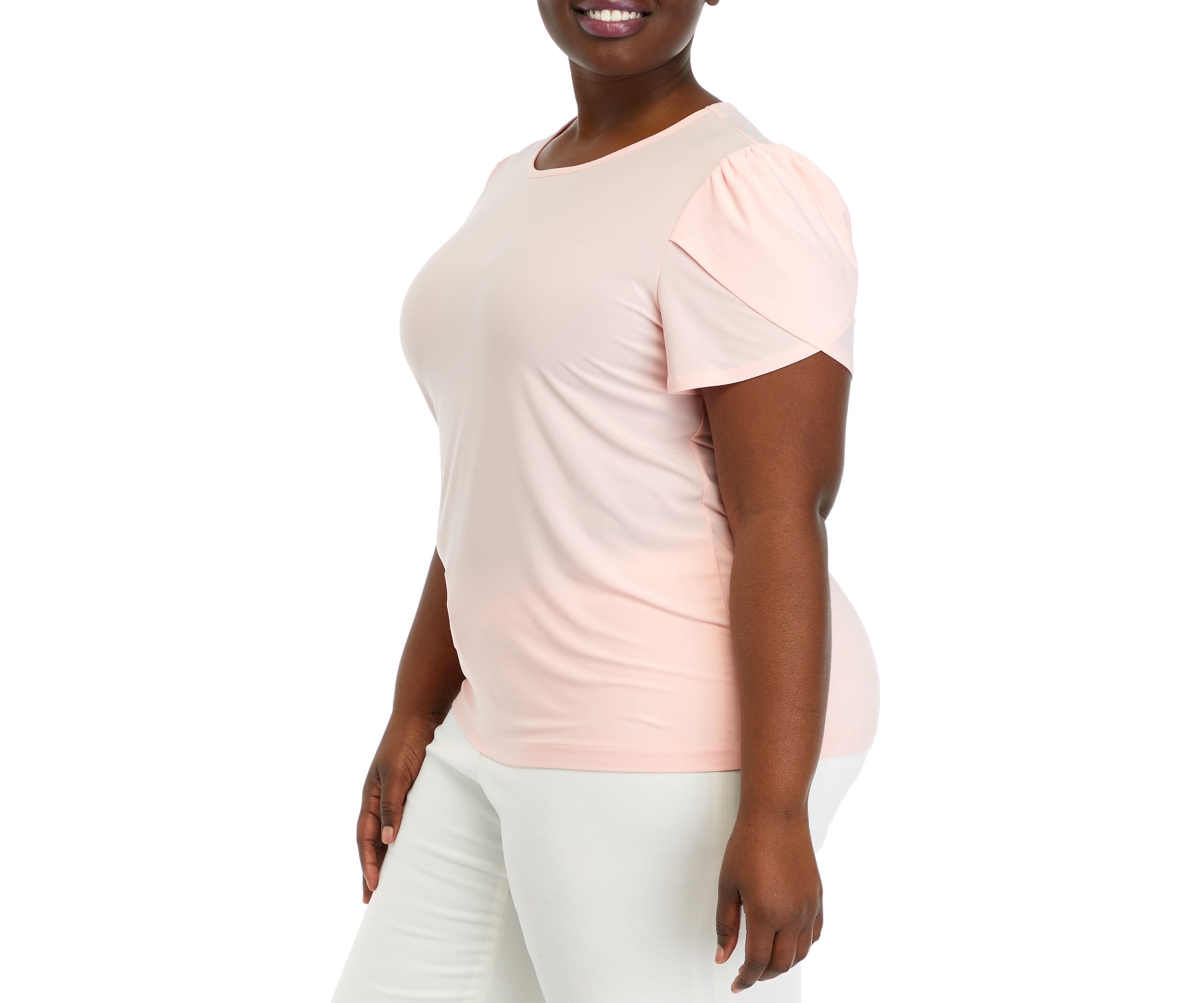 Plus Size Short Tulip Sleeve Top