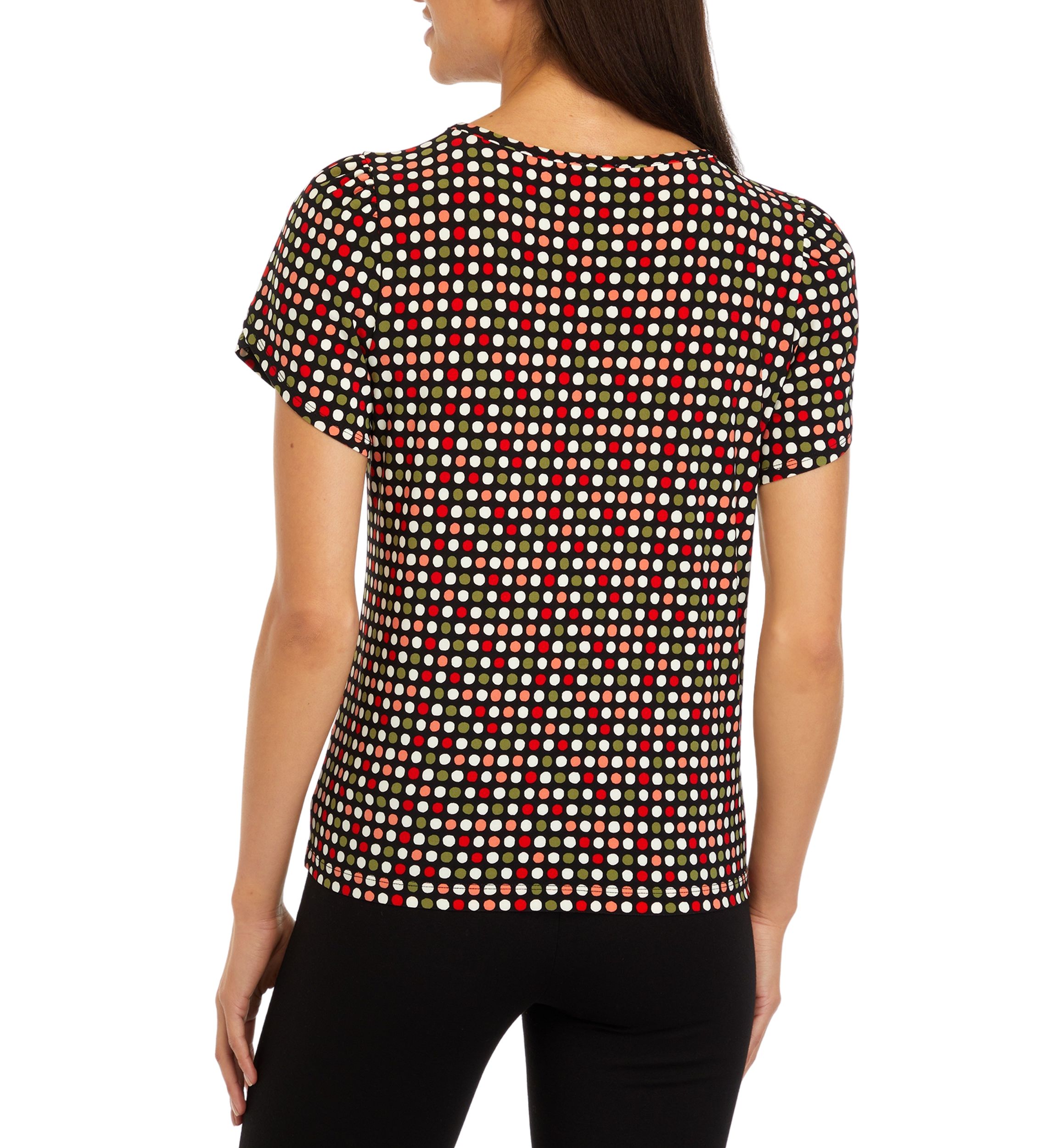 Petite Printed Gathered Tulip Sleeve Top
