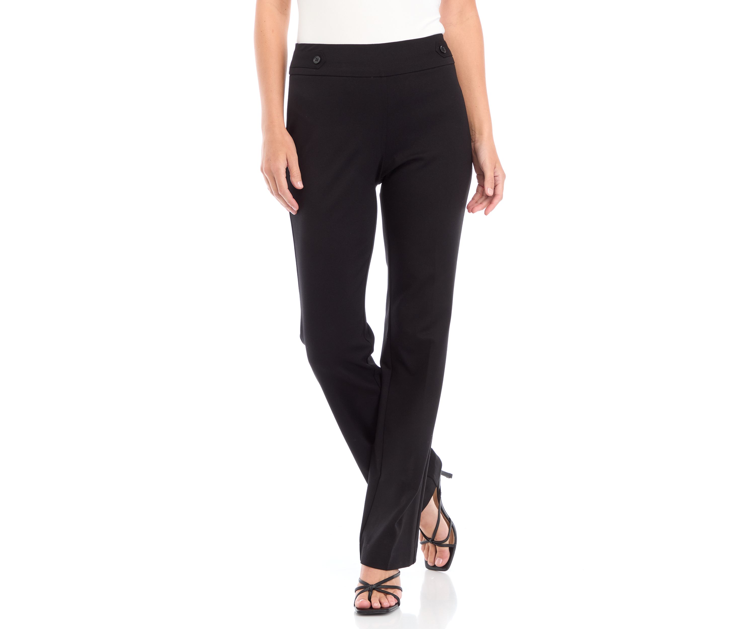 Petite Pull On Side Tab Trousers