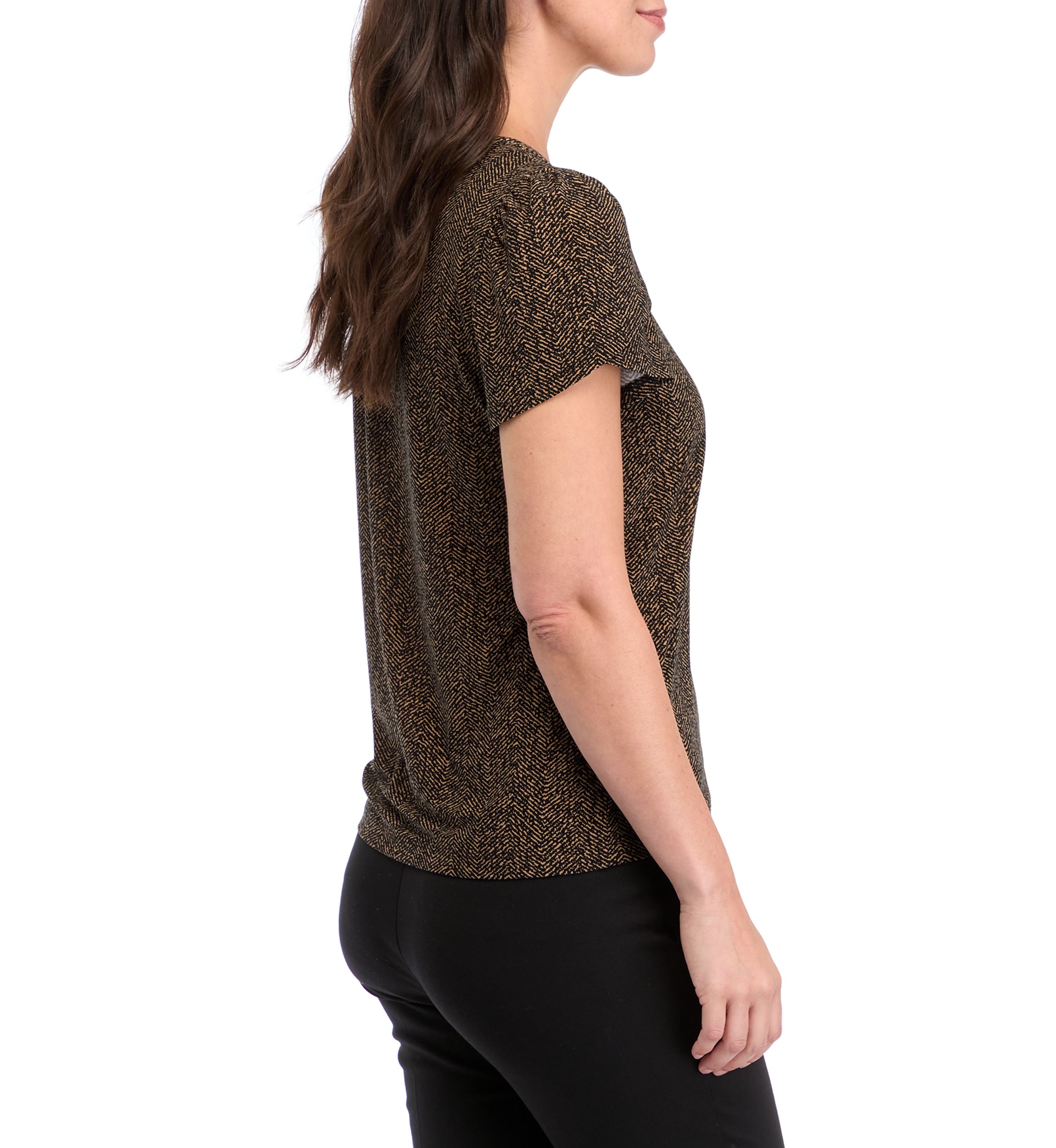 Petite Printed Tulip Sleeve Top