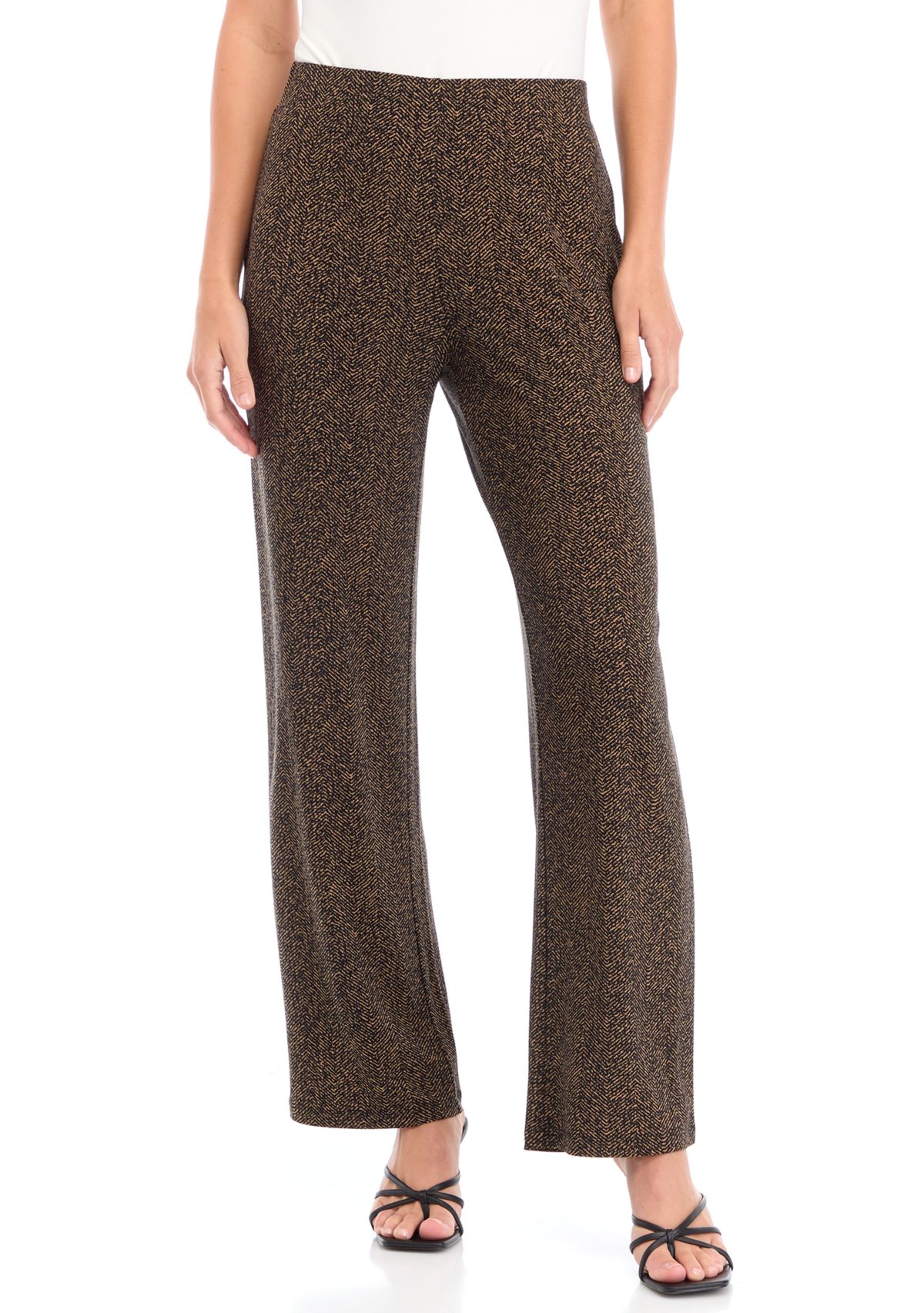 Womens Printed Wide Leg Pants