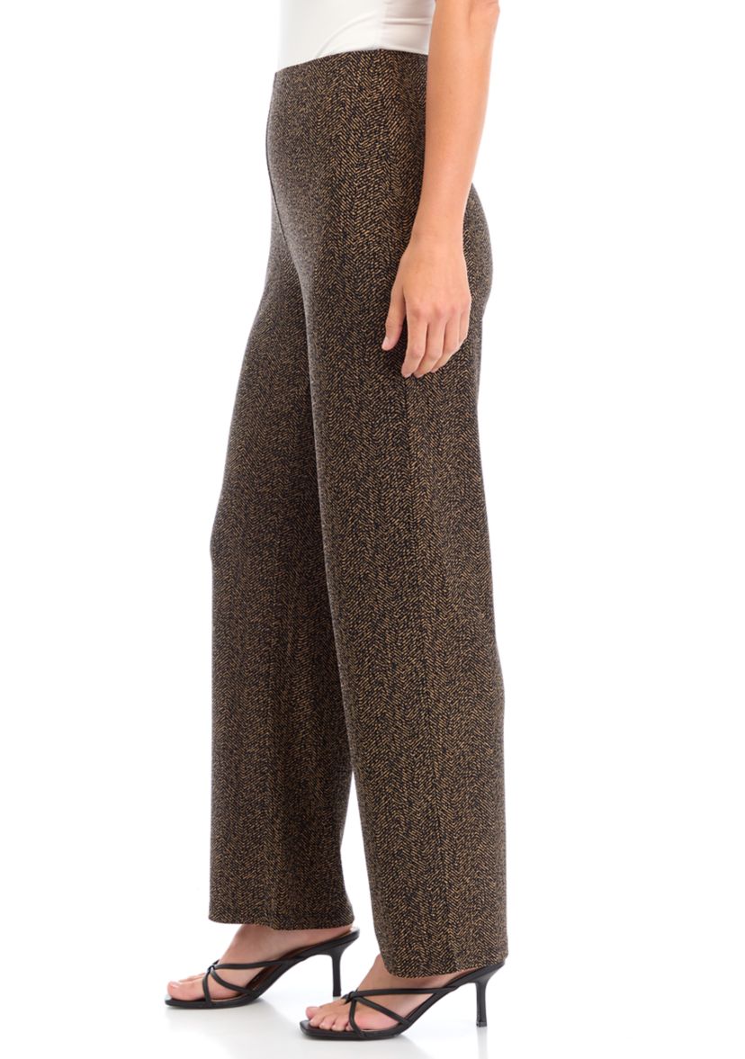 Womens Printed Wide Leg Pants