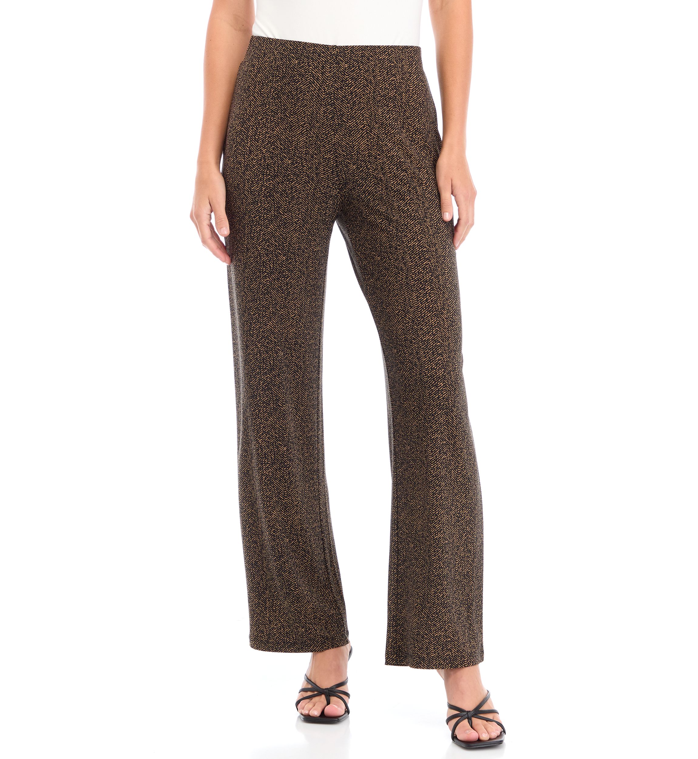 Petite Pull On Knit Wide Leg Pants - Regular Length