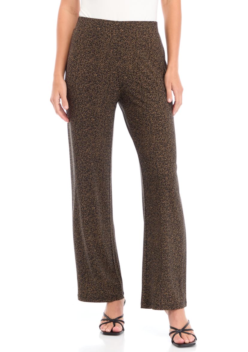 Petite Pull On Knit Wide Leg Pants - Regular Length