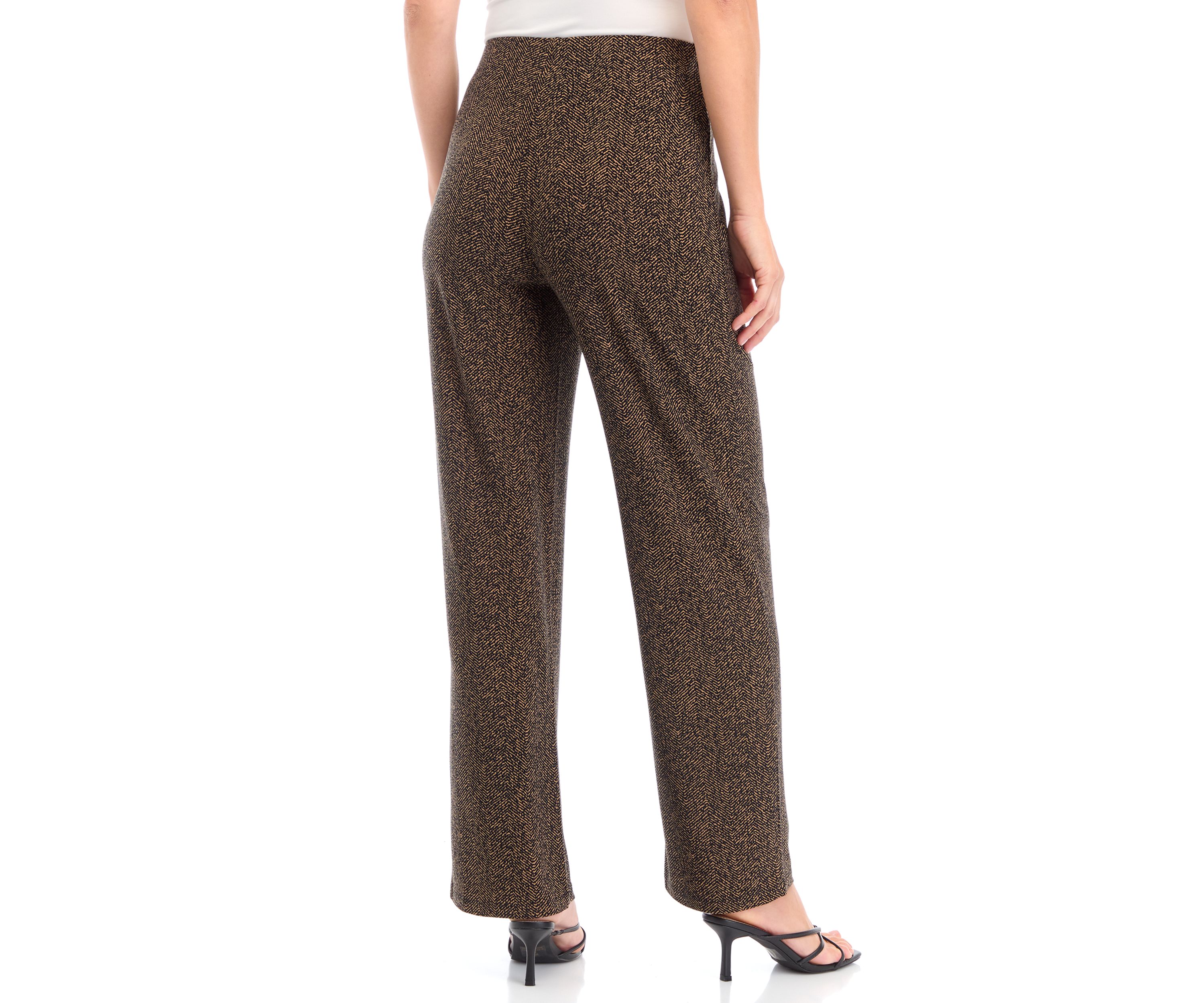 Petite Pull On Knit Wide Leg Pants - Regular Length