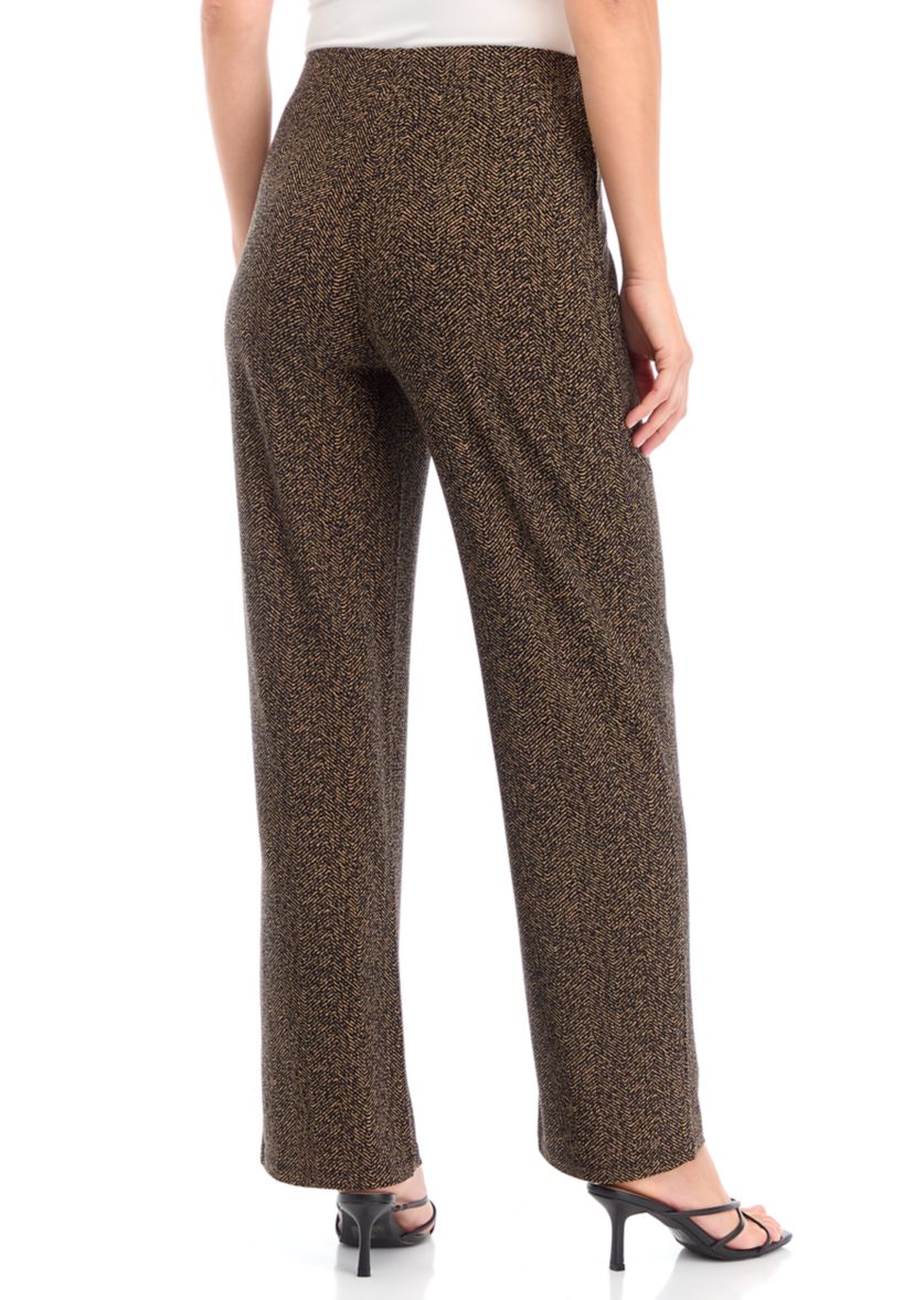 Petite Pull On Knit Wide Leg Pants - Regular Length