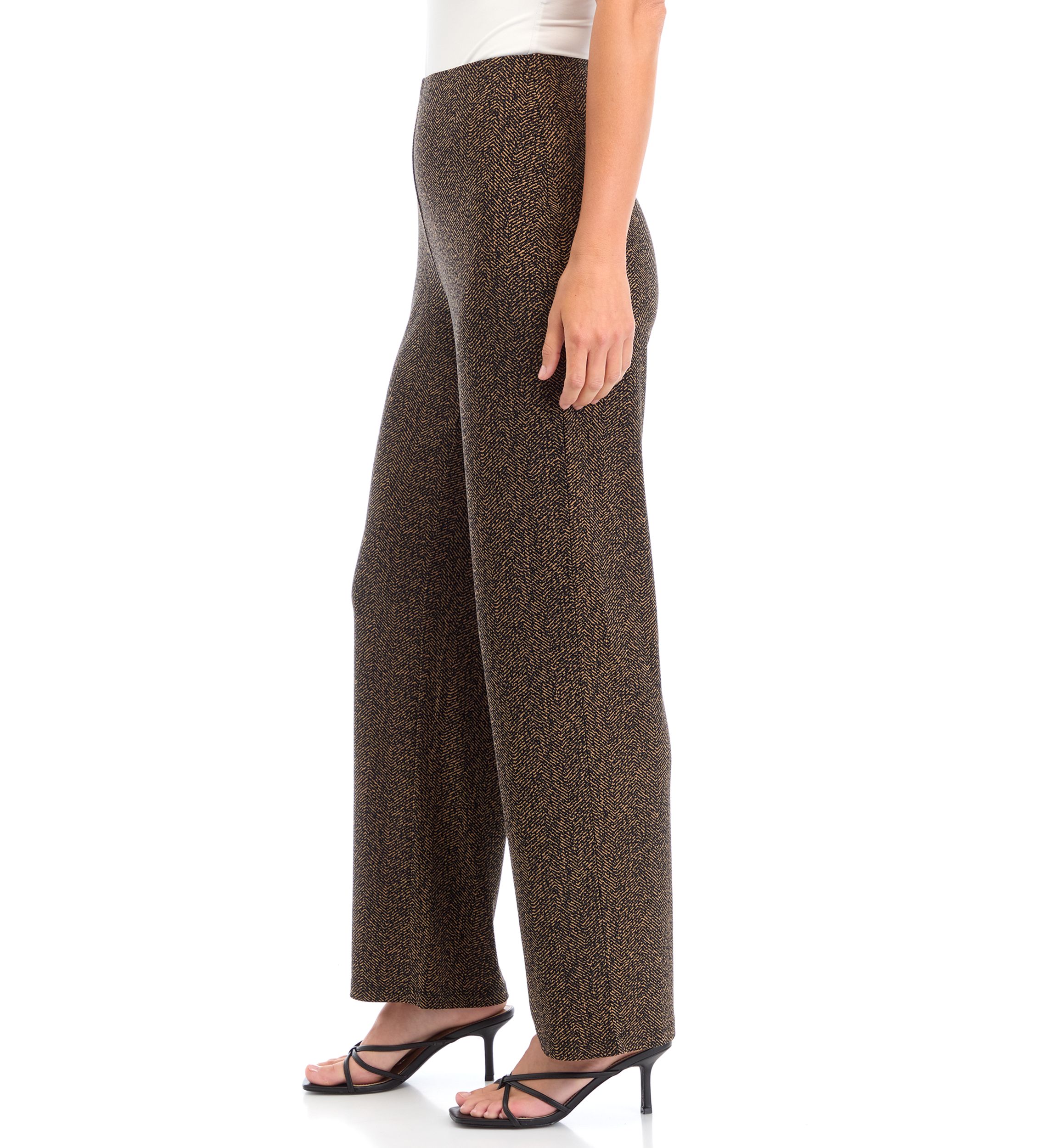 Petite Pull On Knit Wide Leg Pants - Regular Length