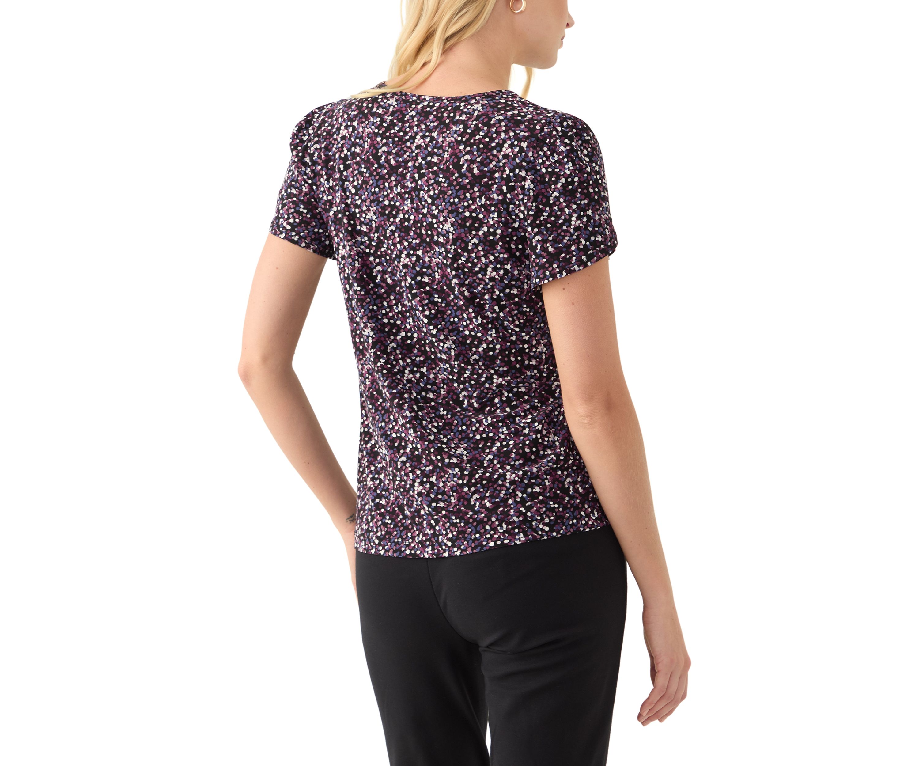 Womens Short Sleeve Printed Top