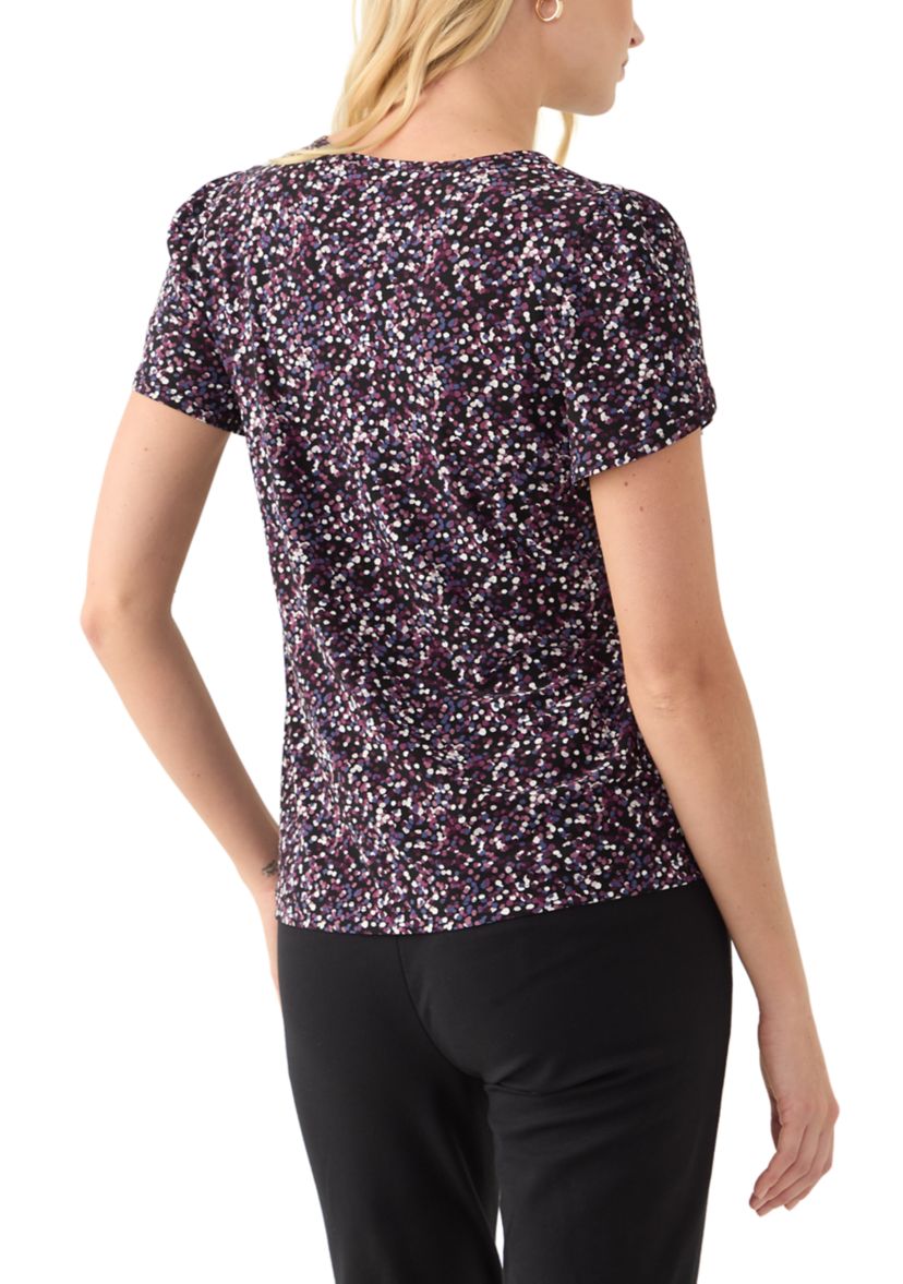 Womens Short Sleeve Printed Top