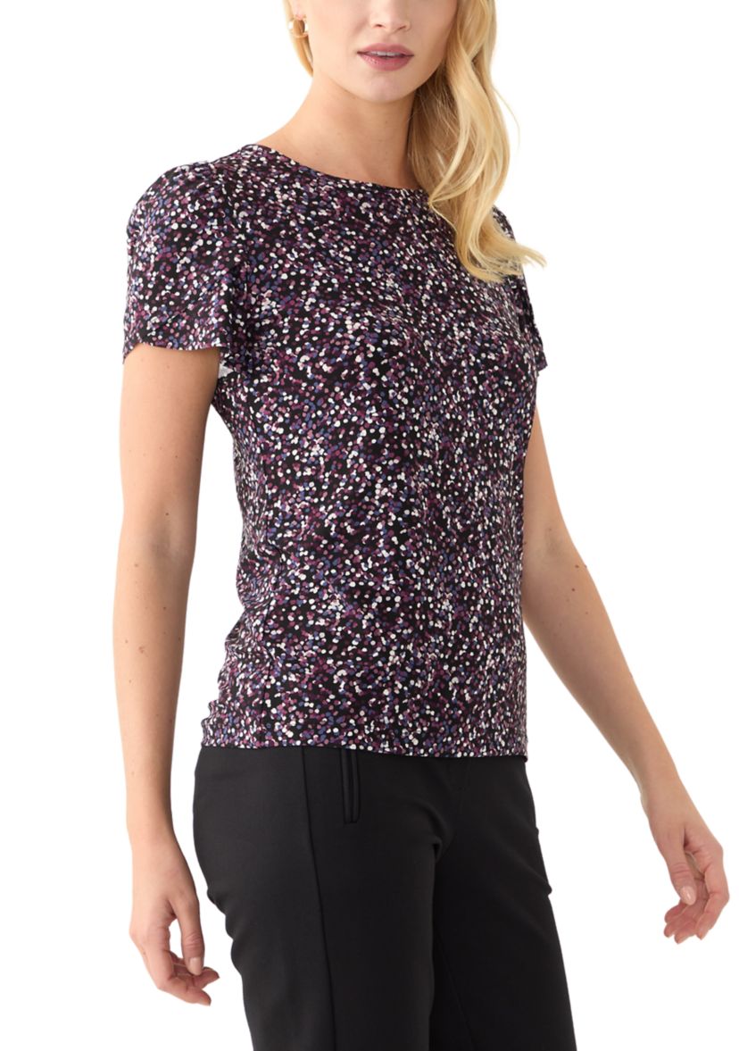 Womens Short Sleeve Printed Top