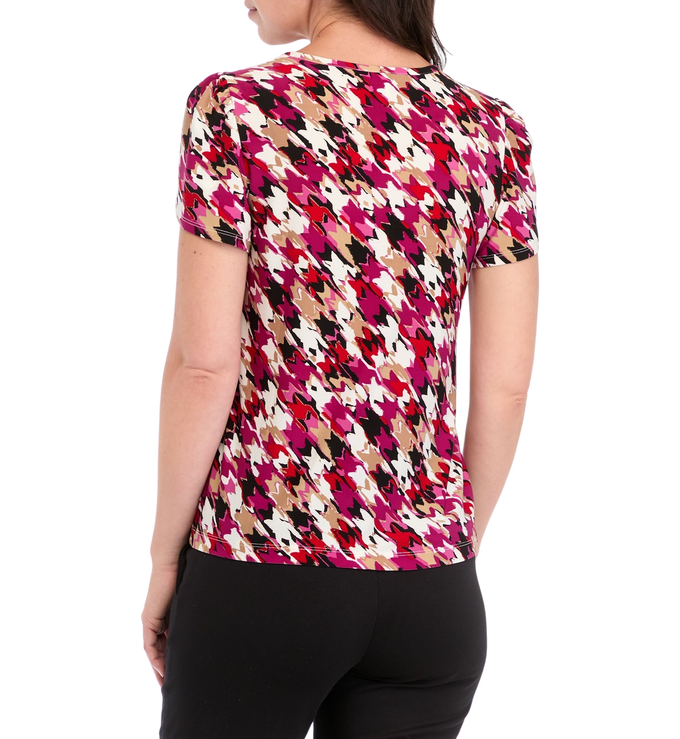 Womens Tulip Sleeve Printed Top 