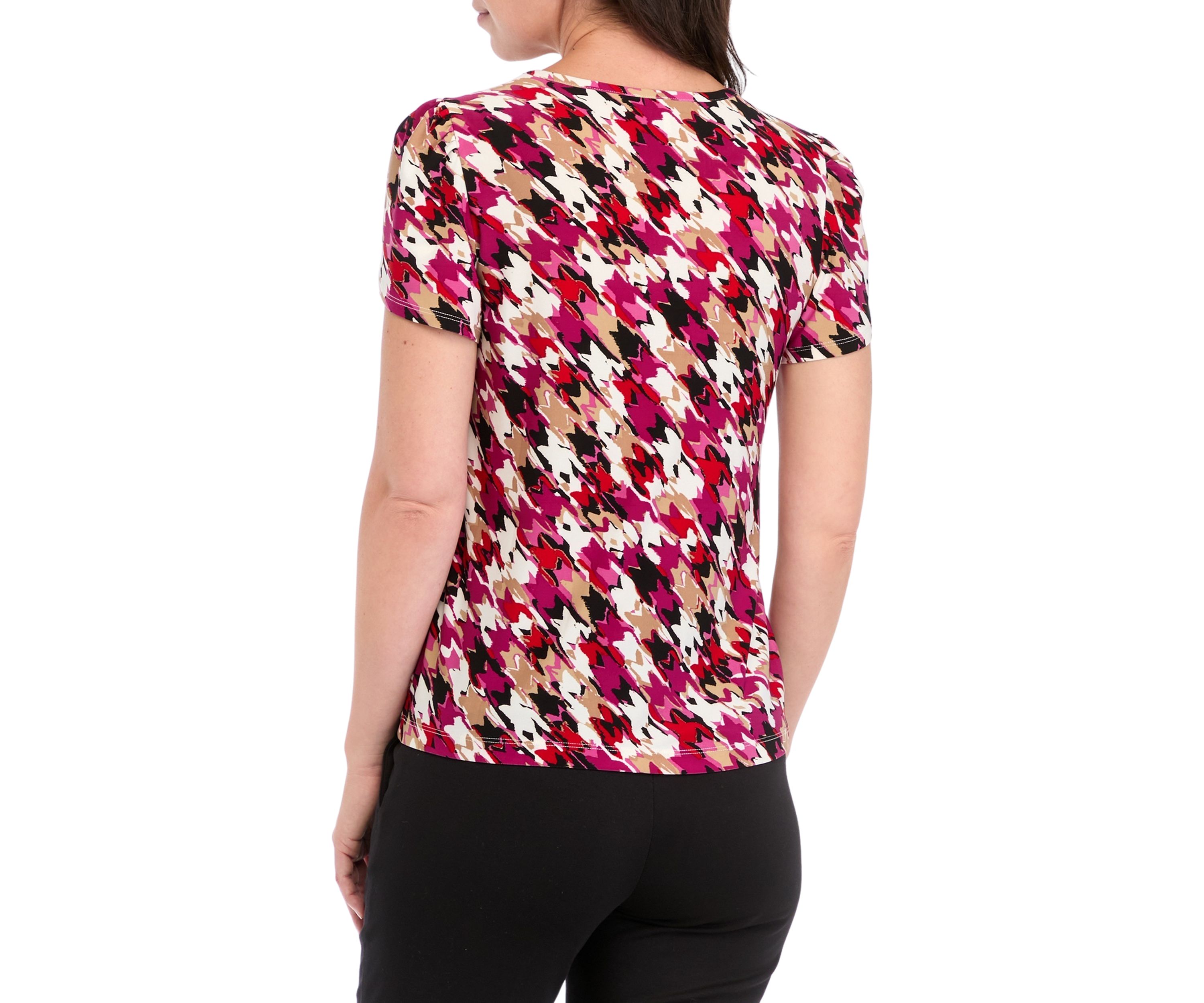 Petite Printed Short Tulip Sleeve Top