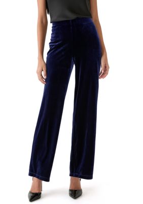 AK Anne Klein Women's Petite Wide Leg Knit Pants