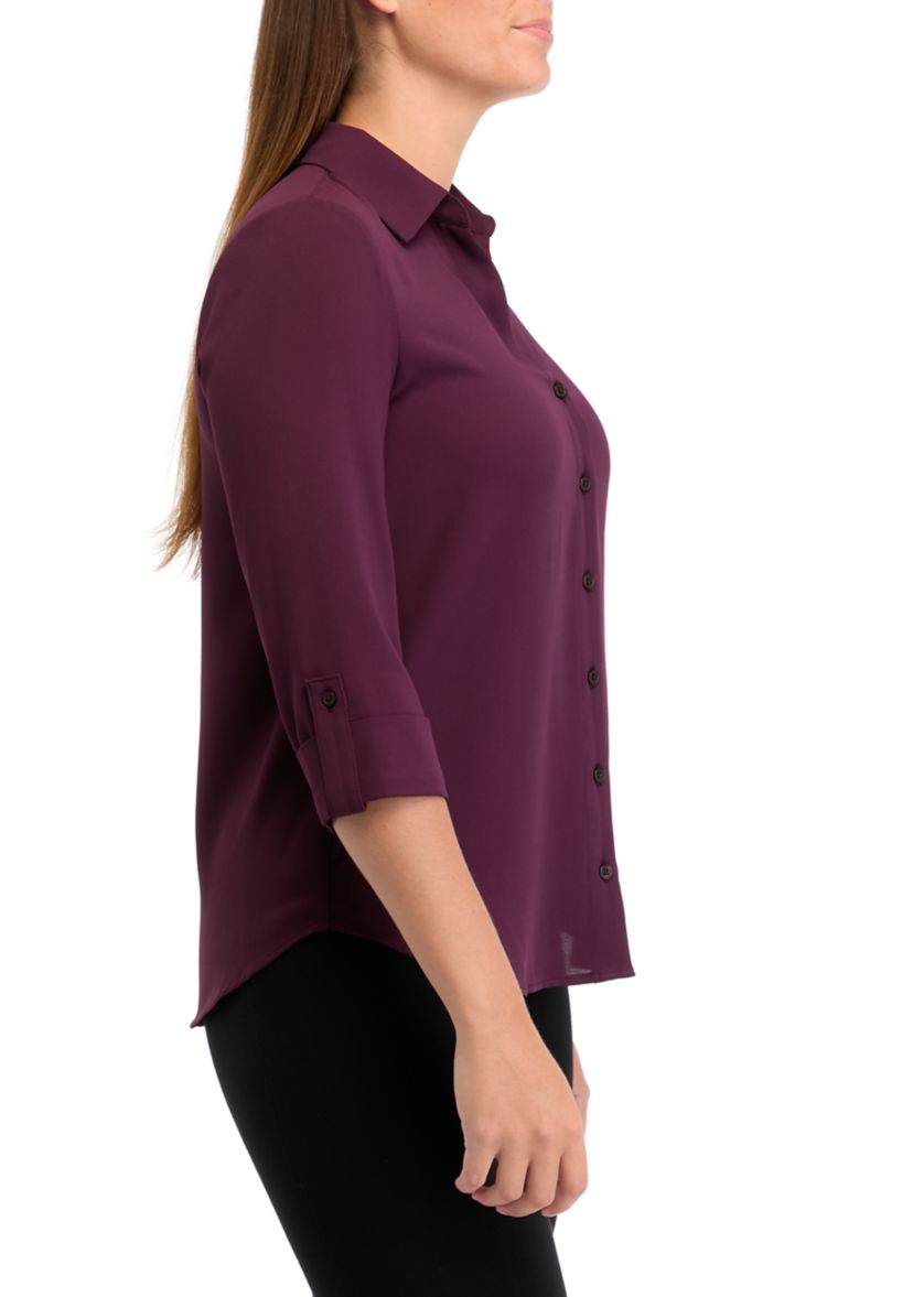 Womens Pleated Front Blouse