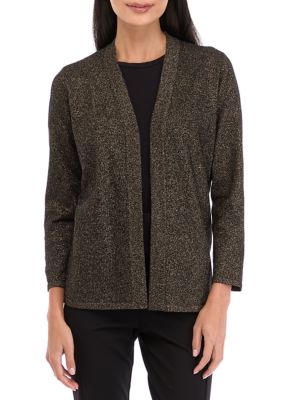 AK Anne Klein Women's Petite Newport Kissing Front Cardigan