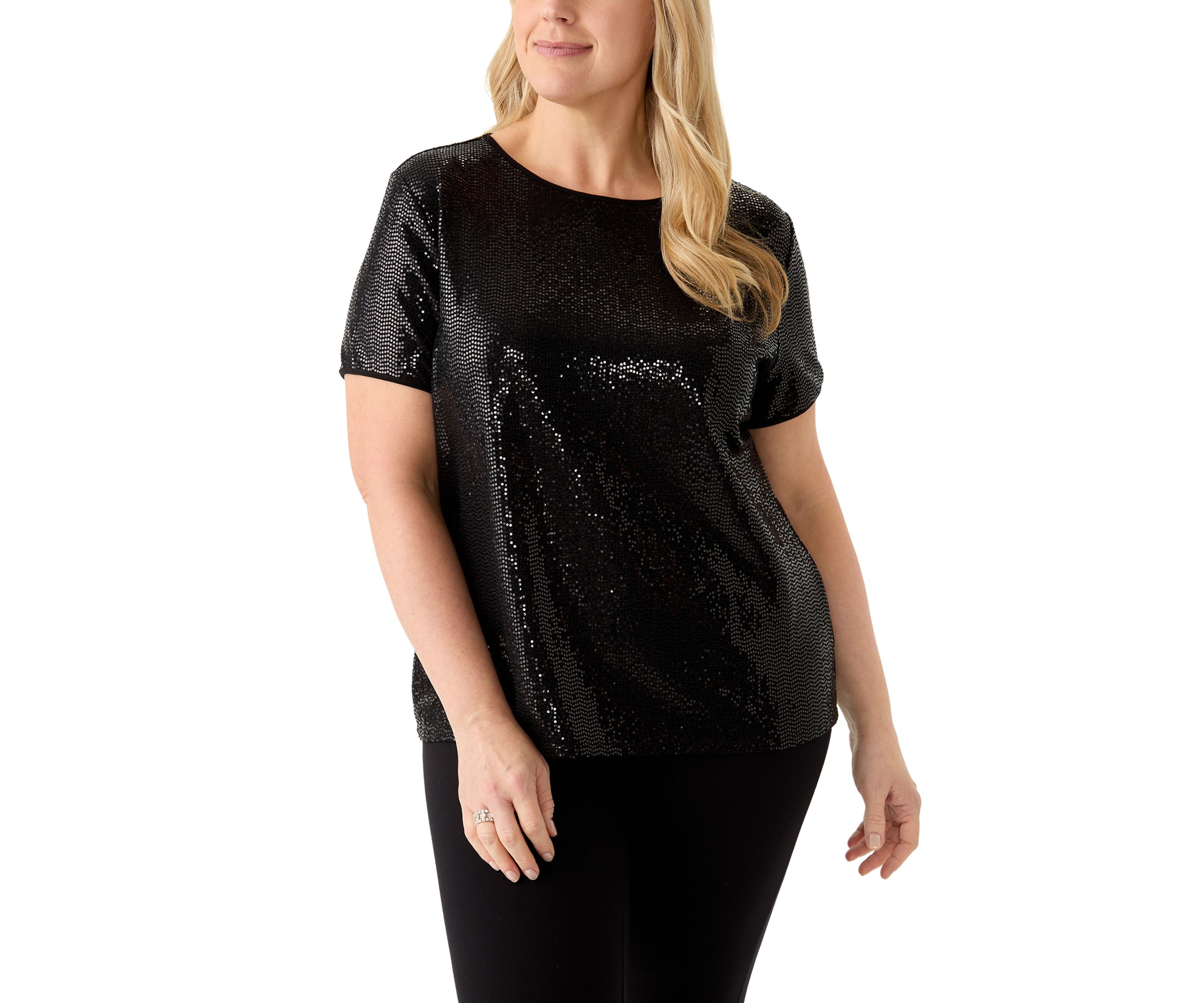 Plus Size Duster Shine Dot Top
