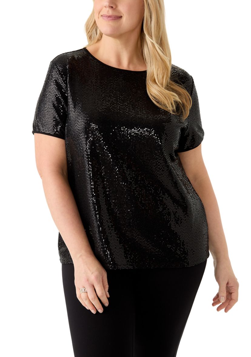 Plus Size Duster Shine Dot Top