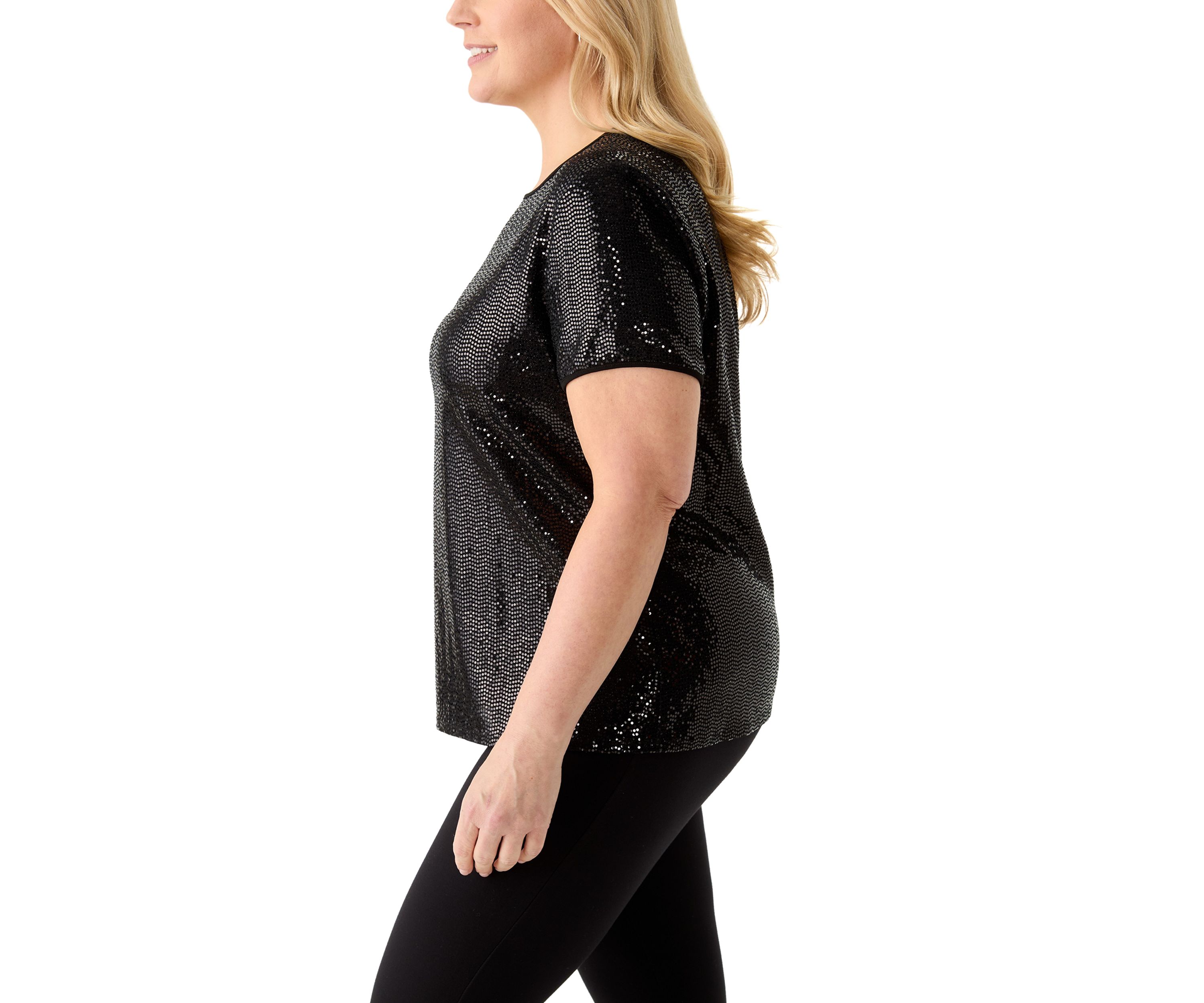 Plus Size Duster Shine Dot Top