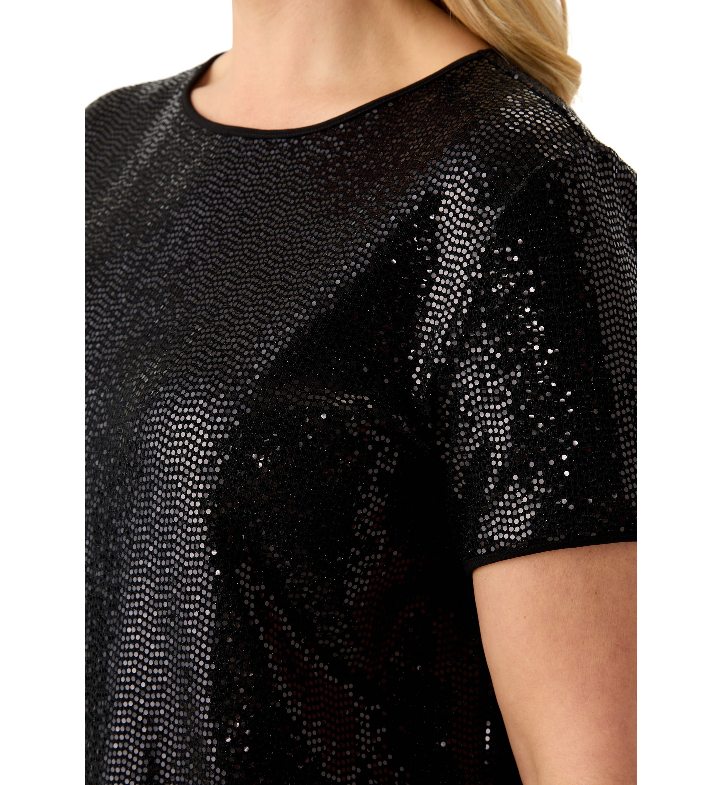 Plus Size Duster Shine Dot Top