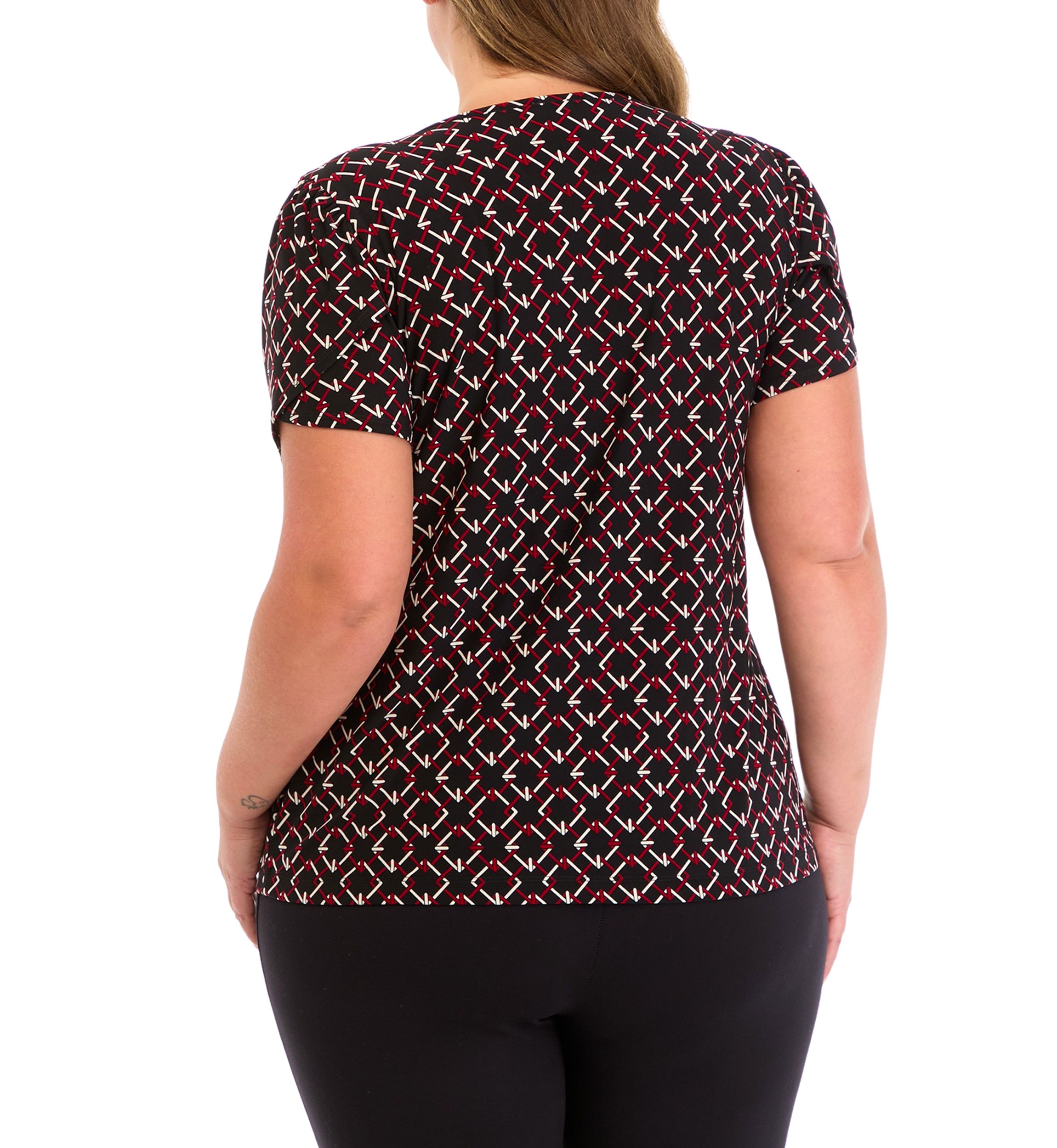 Plus Size Printed Knit Top
