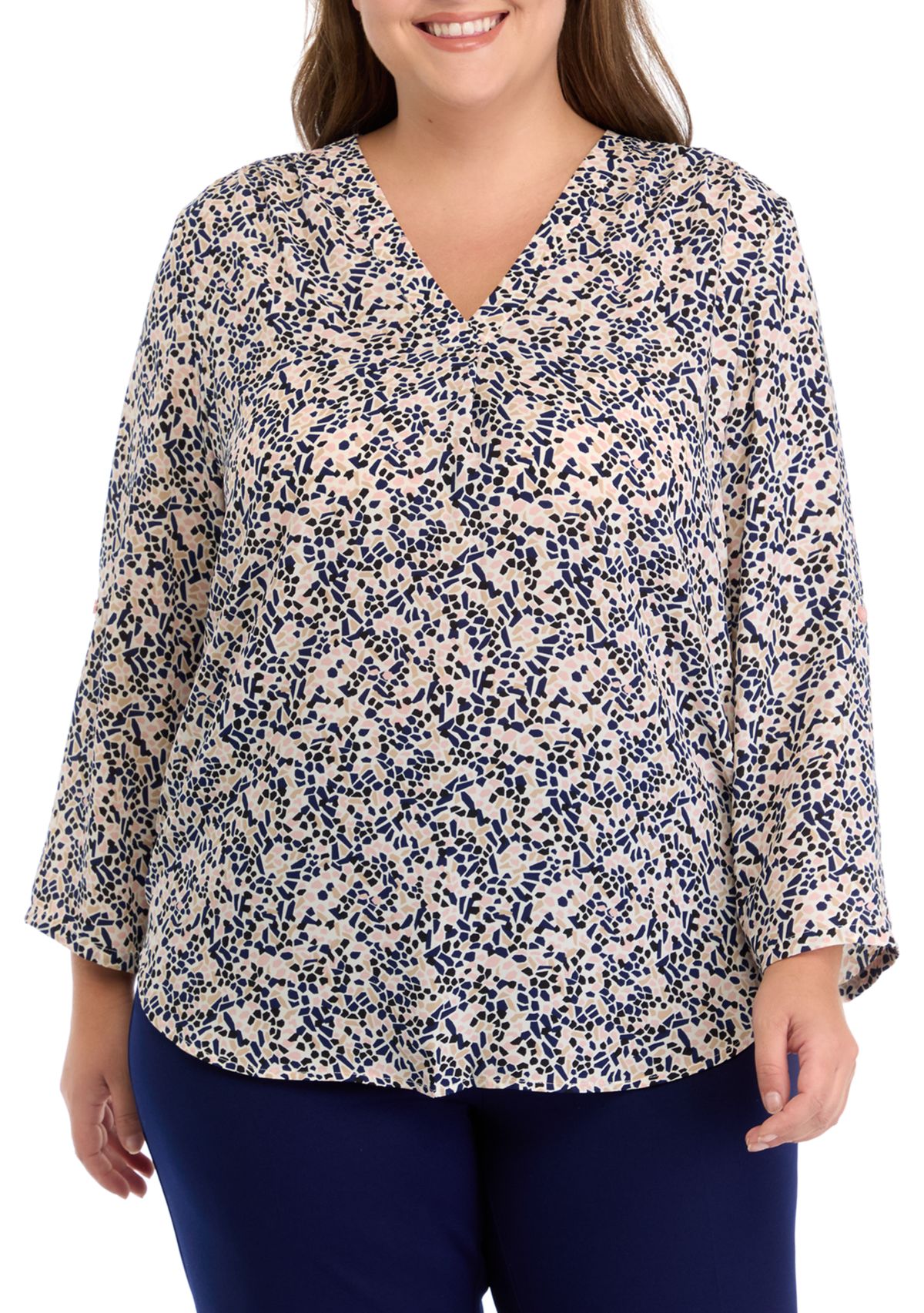 Plus Size Long Sleeve Blouse