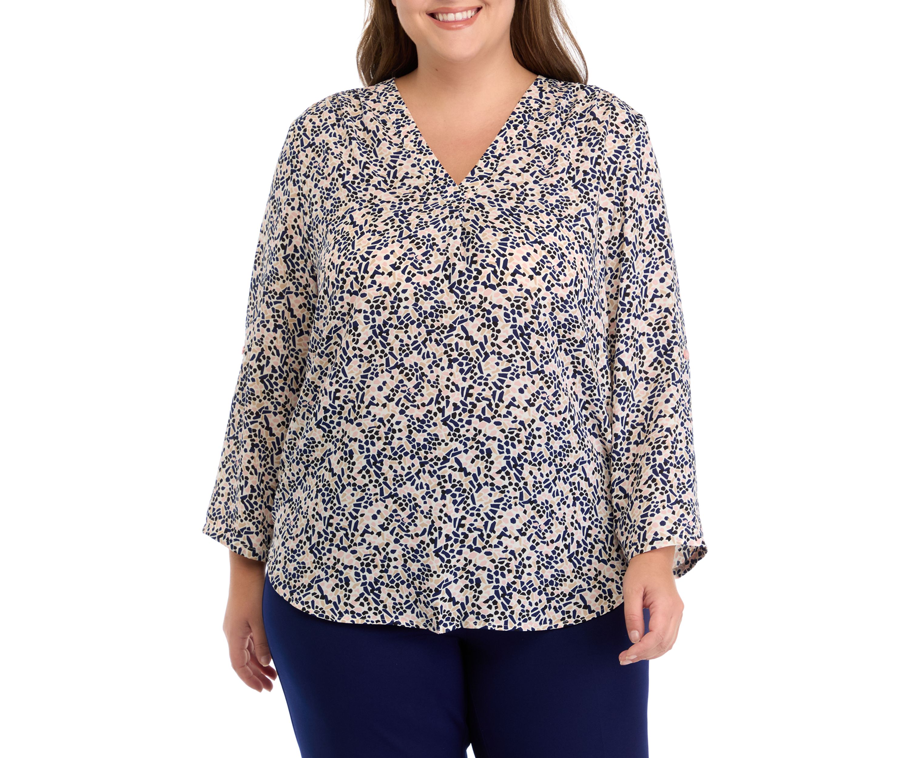 Plus Size Long Sleeve Blouse
