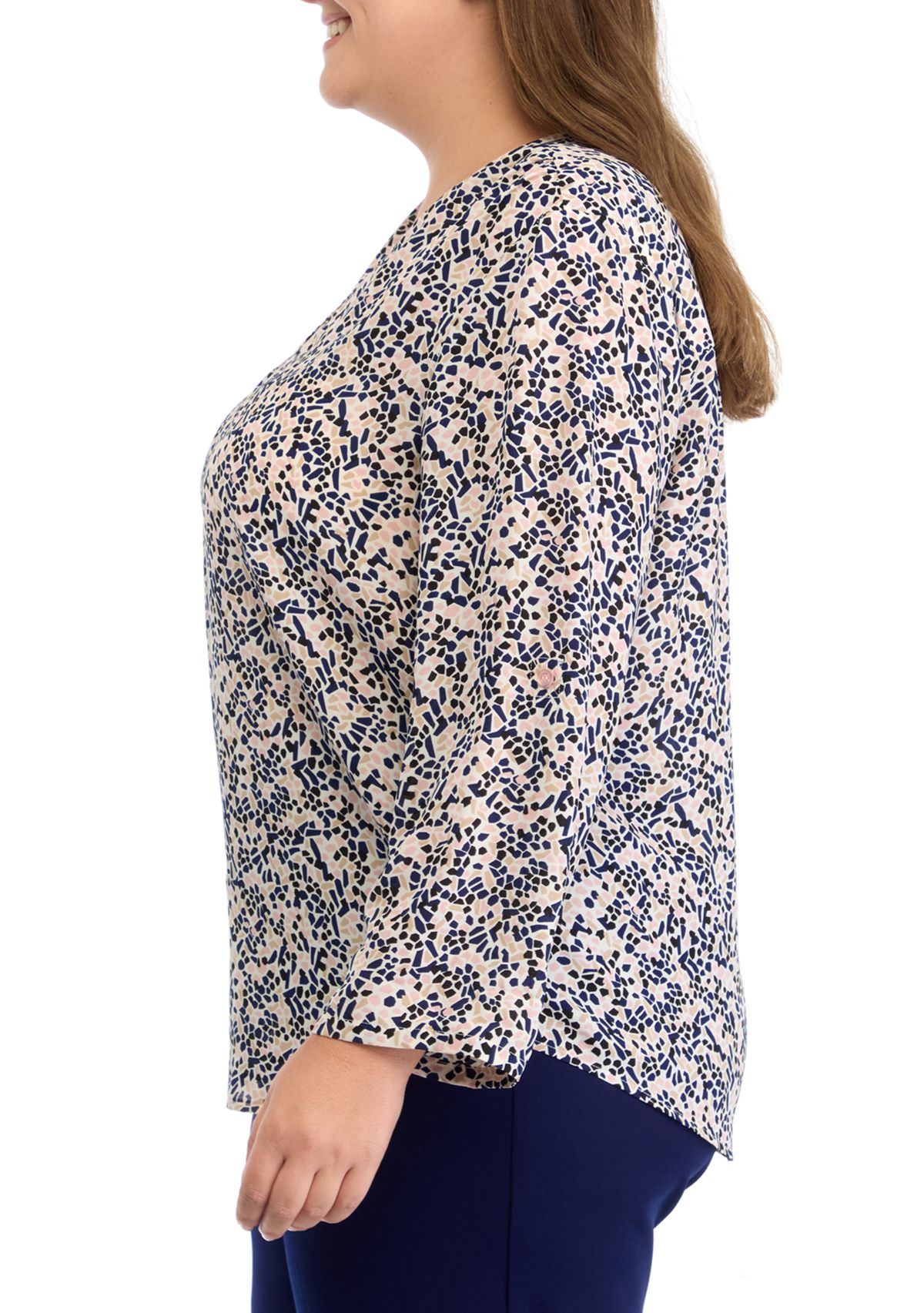 Plus Size Long Sleeve Blouse