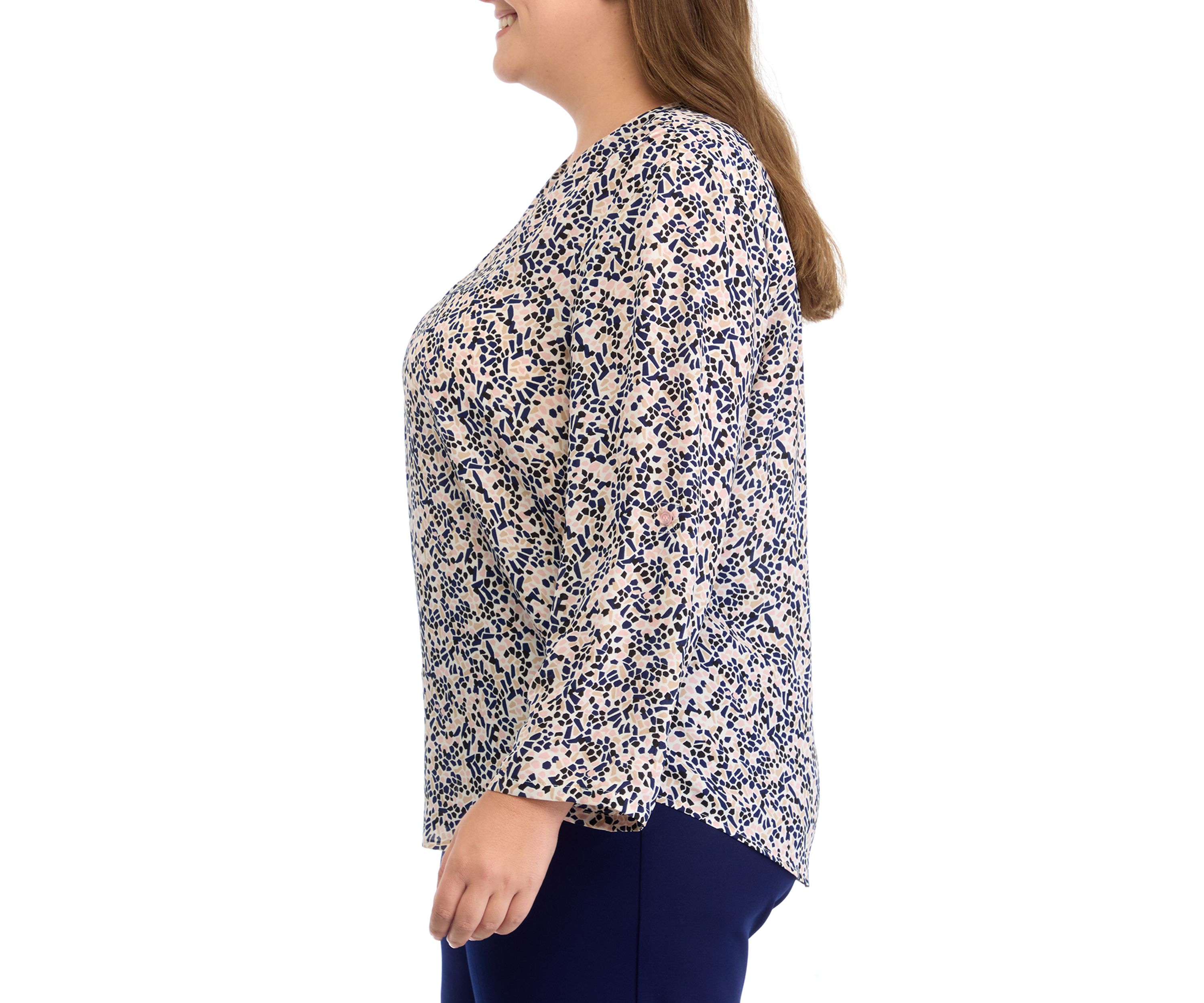 Plus Size Long Sleeve Blouse