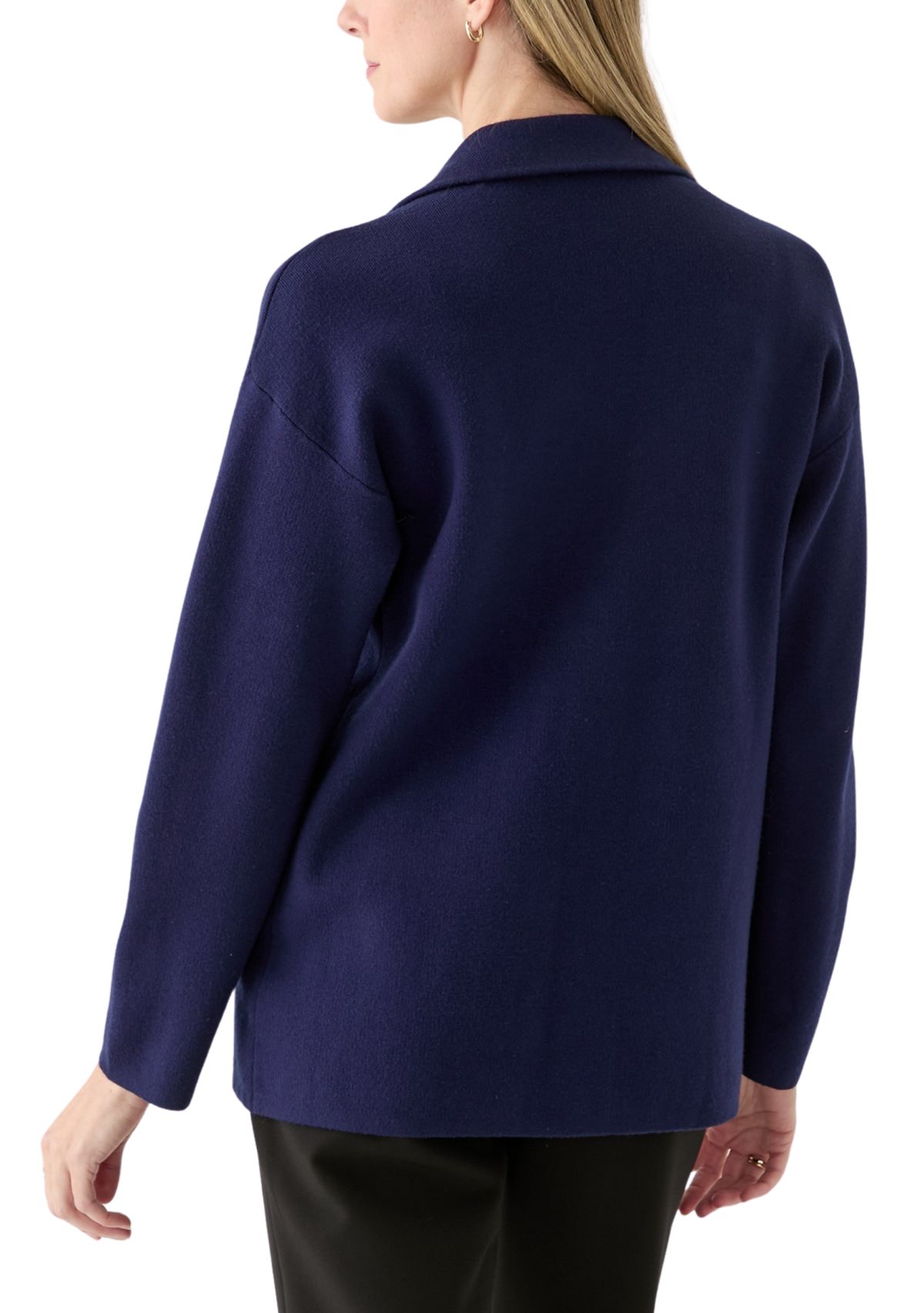 Womens Long Sleeve Sweater Blazer 