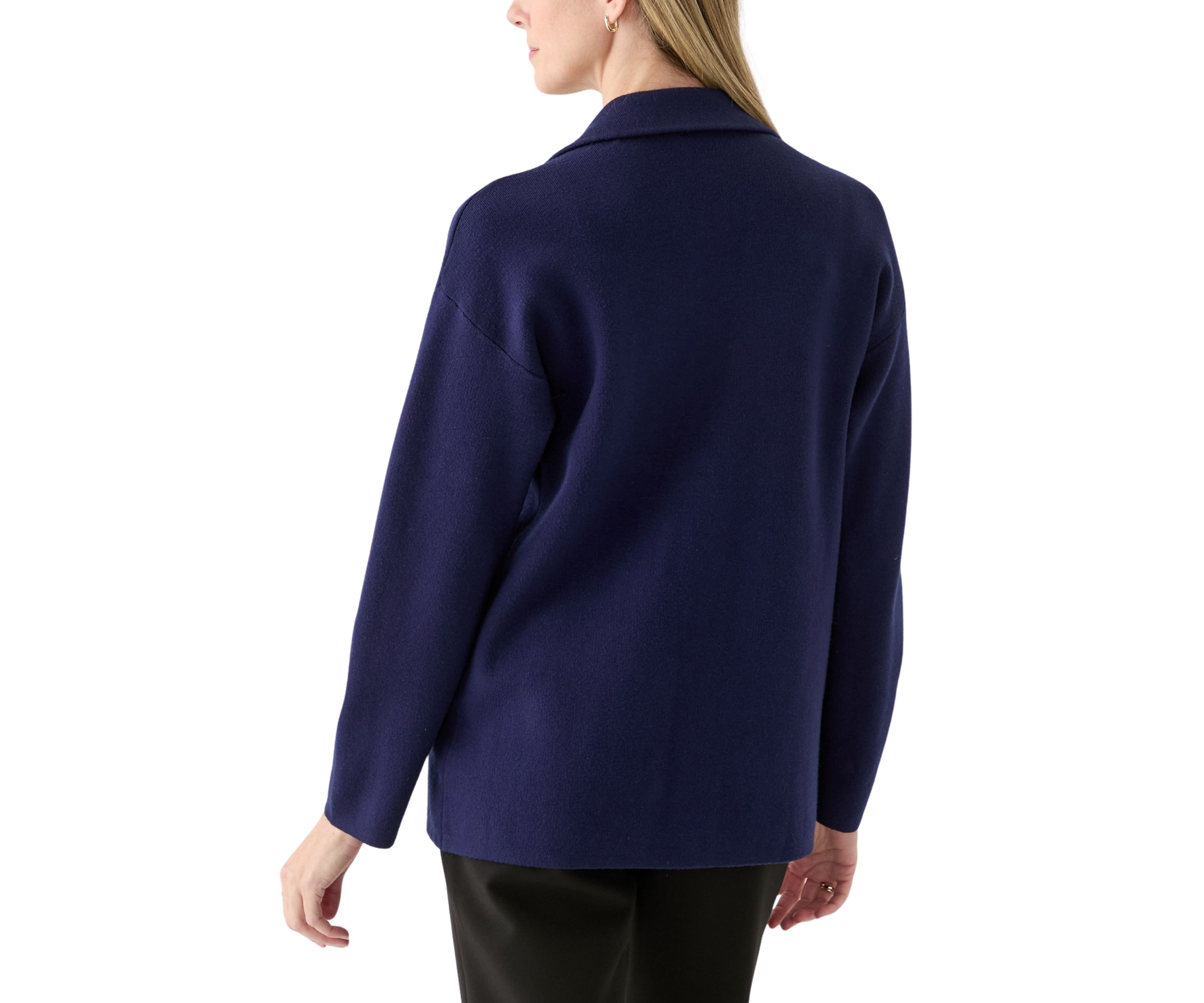 Womens Long Sleeve Sweater Blazer 