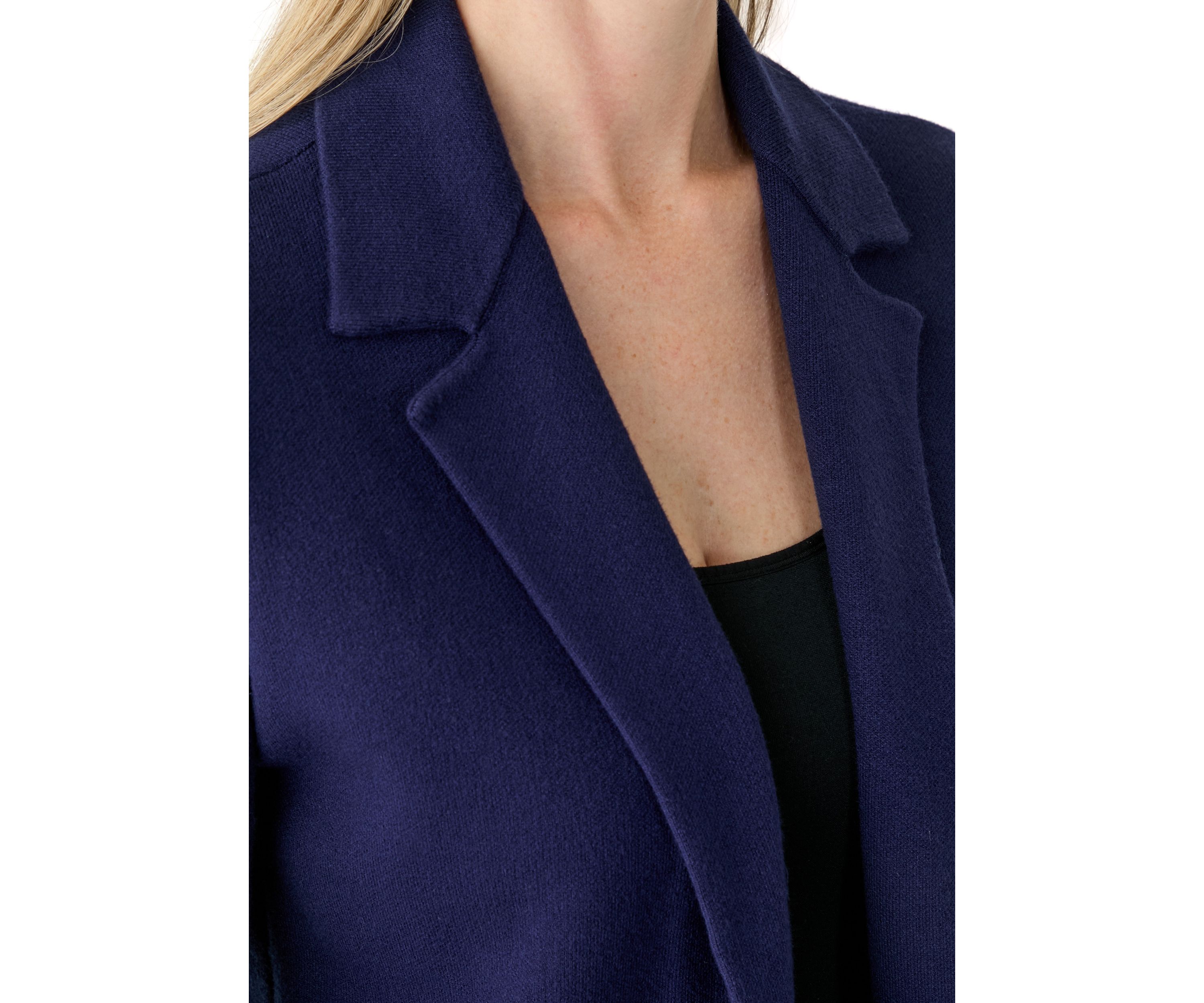 Womens Long Sleeve Sweater Blazer 