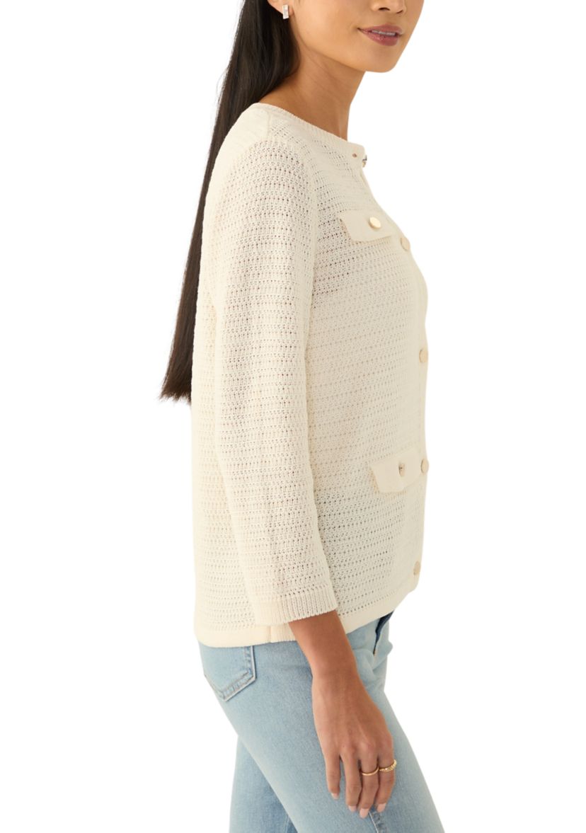 Petite Stitched Cardigan 