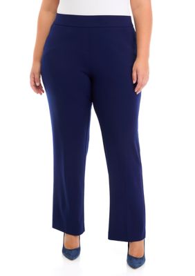 AK Anne Klein Women's Plus Size Cool Crepe Trouser Pants