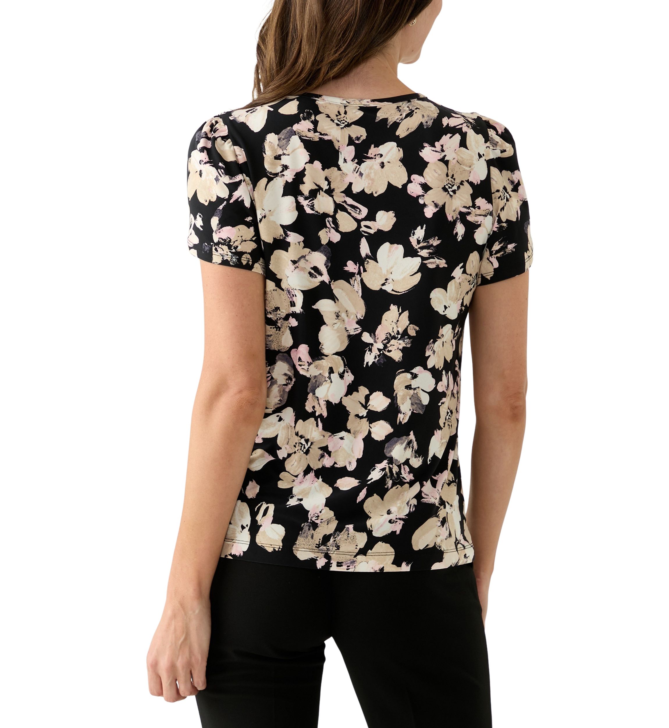 Womens Tulip Sleeve Printed Top