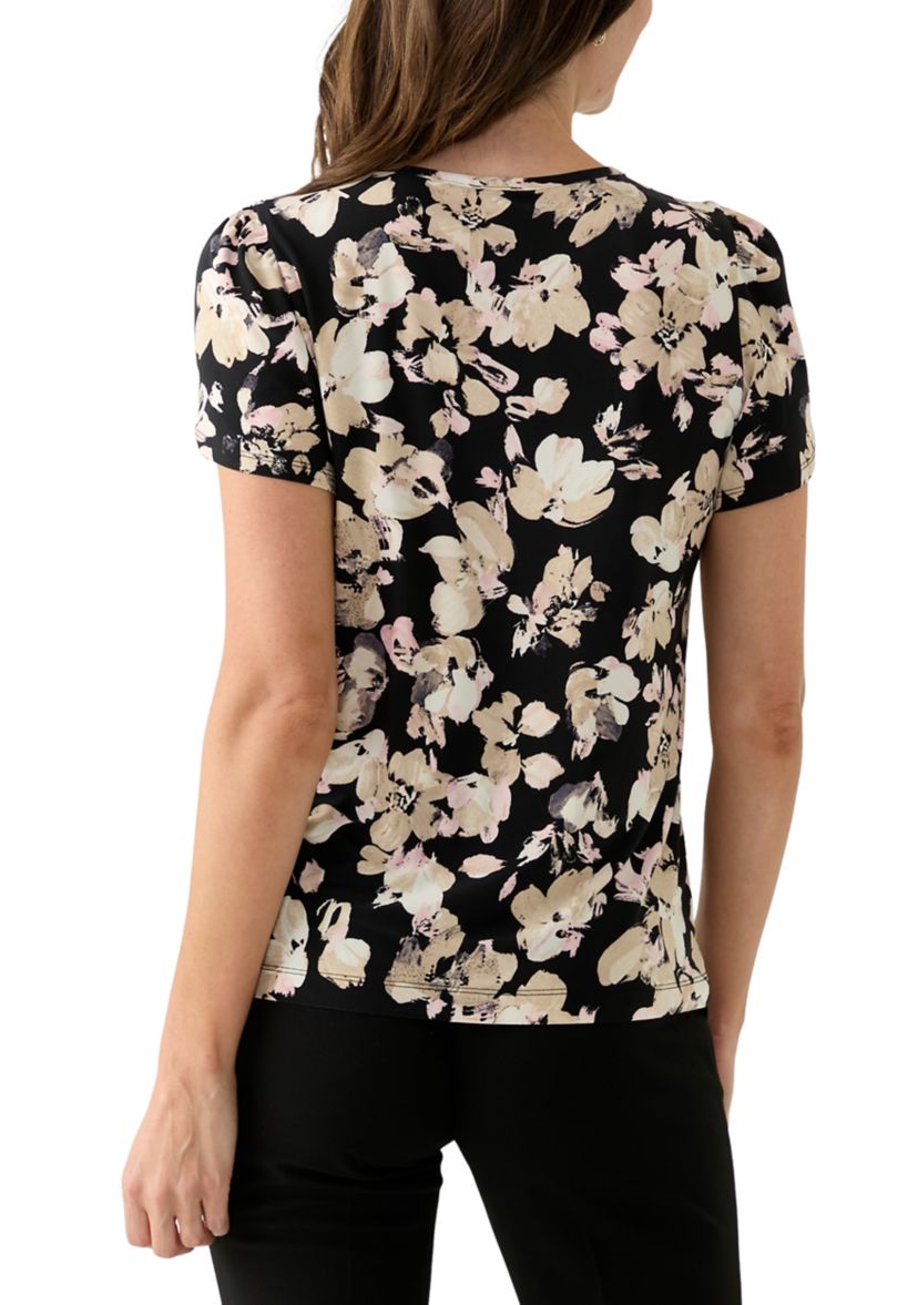 Womens Tulip Sleeve Printed Top