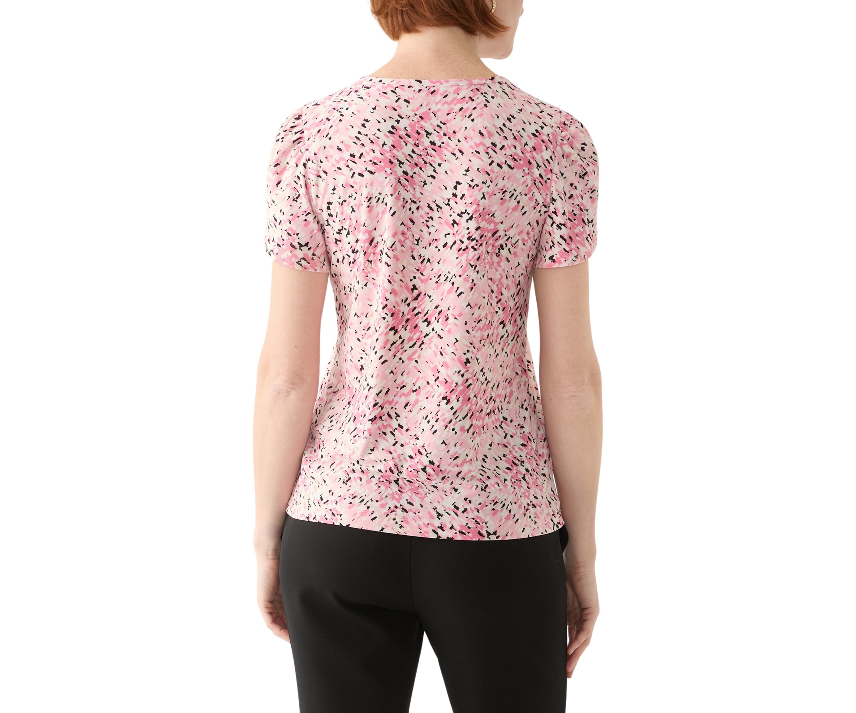Womens Tulip Sleeve Printed Top