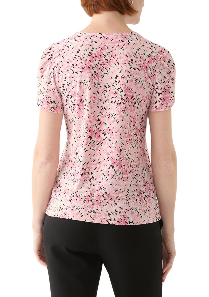 Womens Tulip Sleeve Printed Top