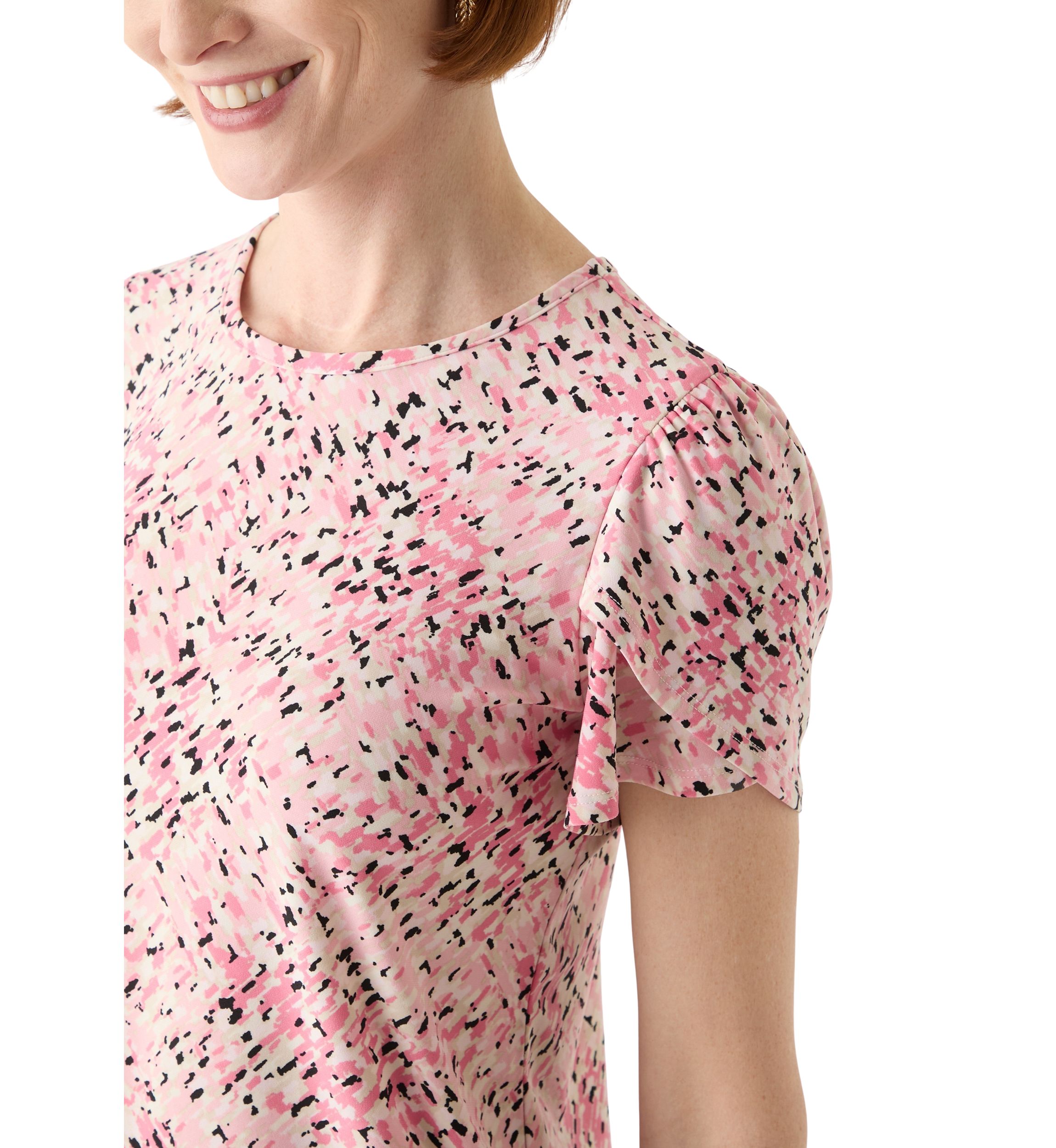 Womens Tulip Sleeve Printed Top